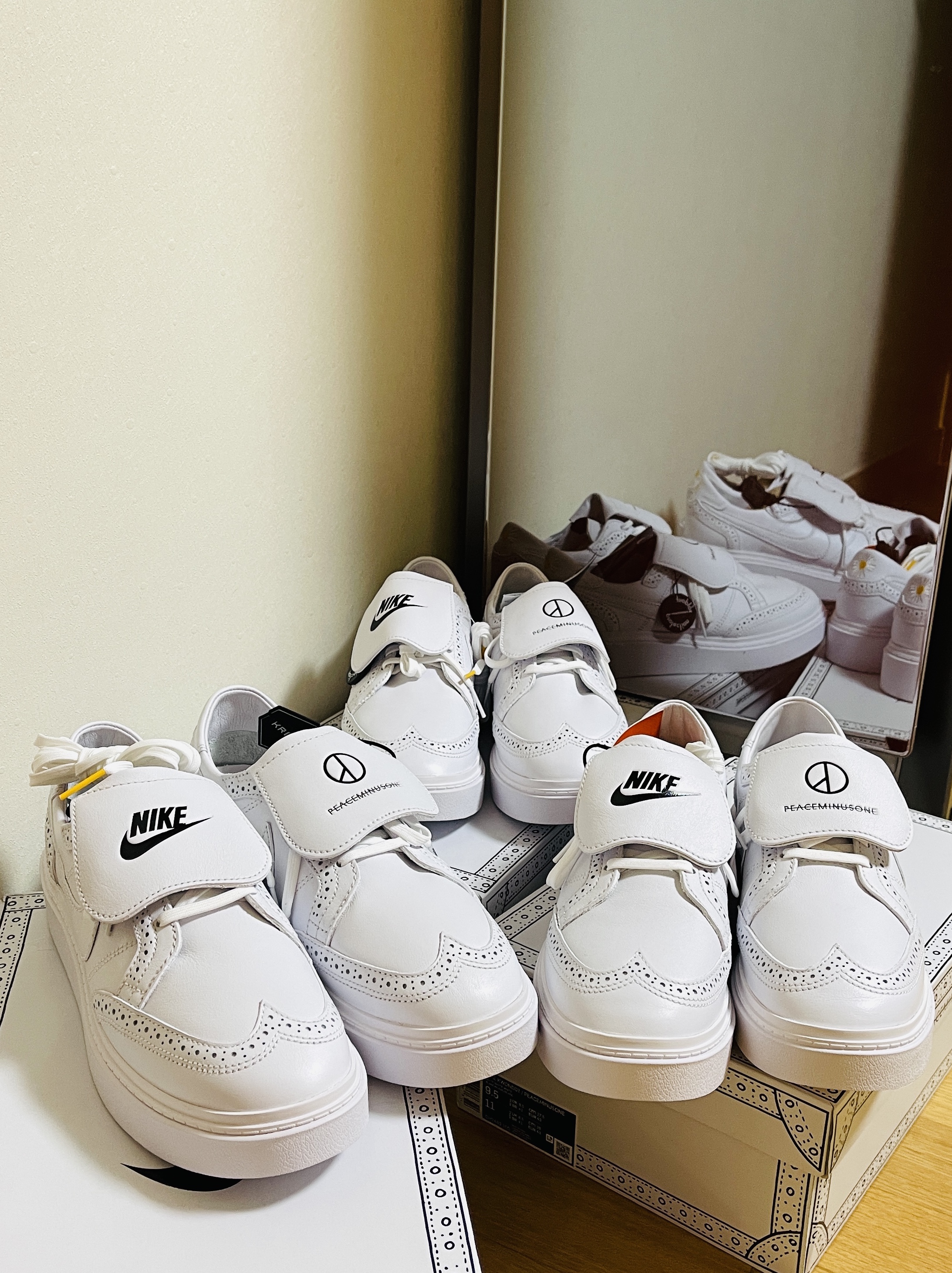 Nike x Peaceminusone Kwondo1 White 착용 스타일