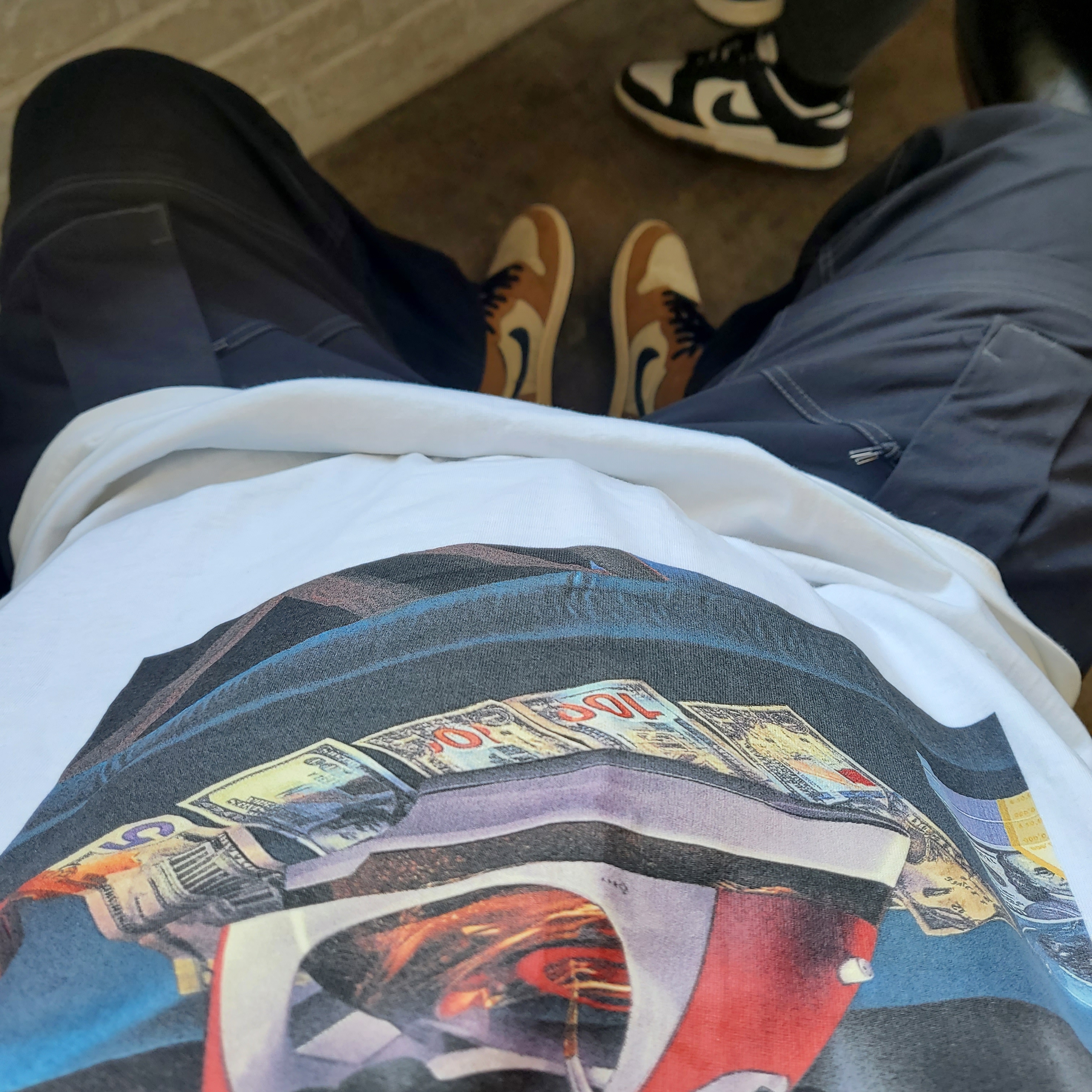 Jordan 1 Retro High Rookie of the Year, Supreme Gas T-Shirt White - 22SS 착용 스타일