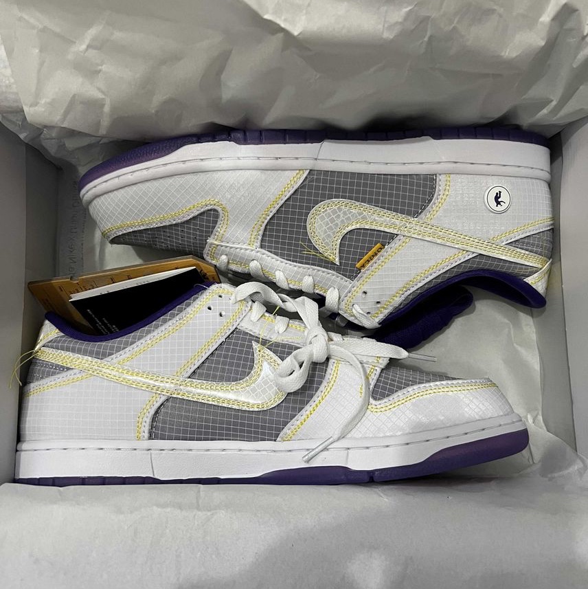 Nike x Union Dunk Low Passport Pack Court Purple White 착용 스타일 - 2