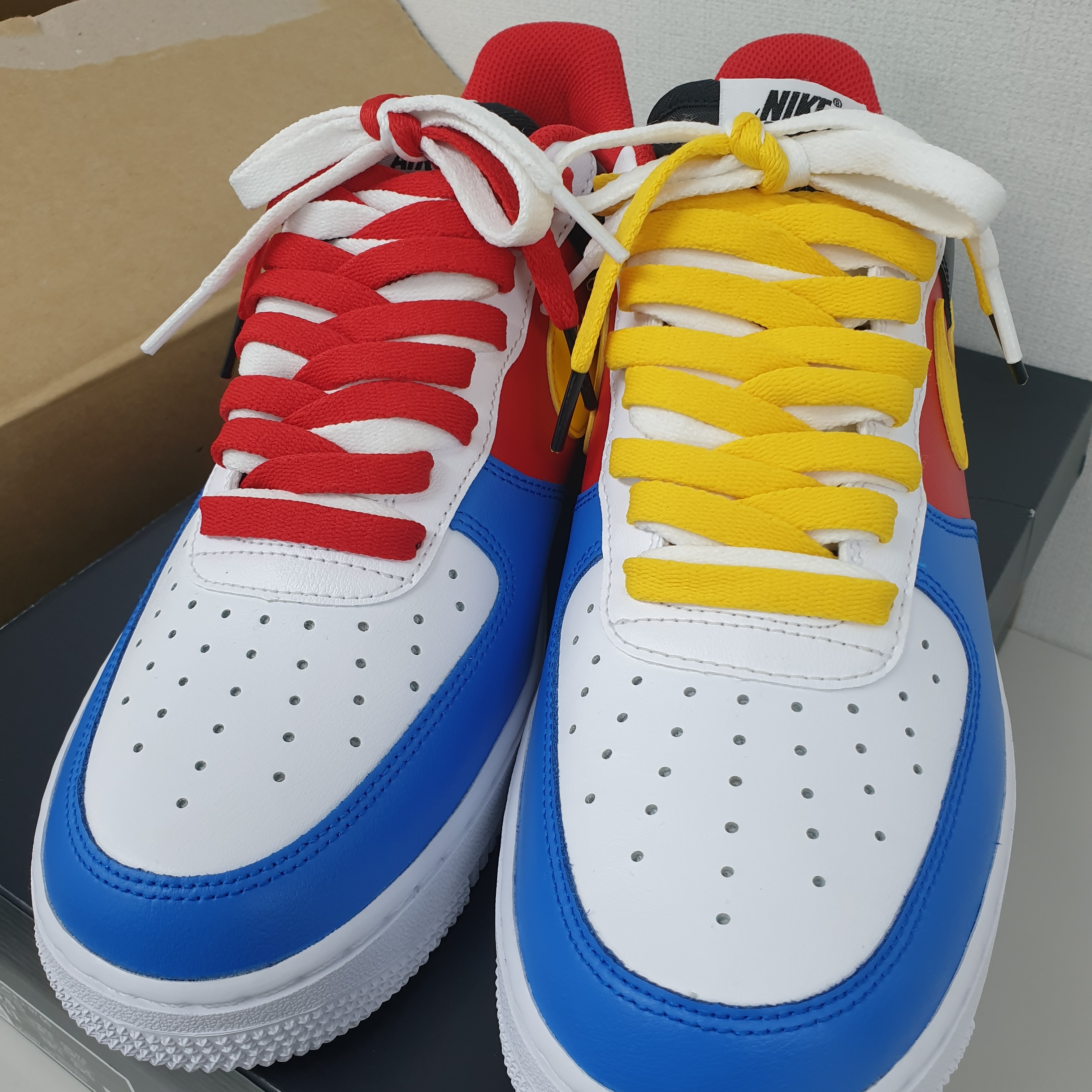 Nike x UNO Air Force 1 '07 QS White Yellow Zest 착용 스타일 - 2