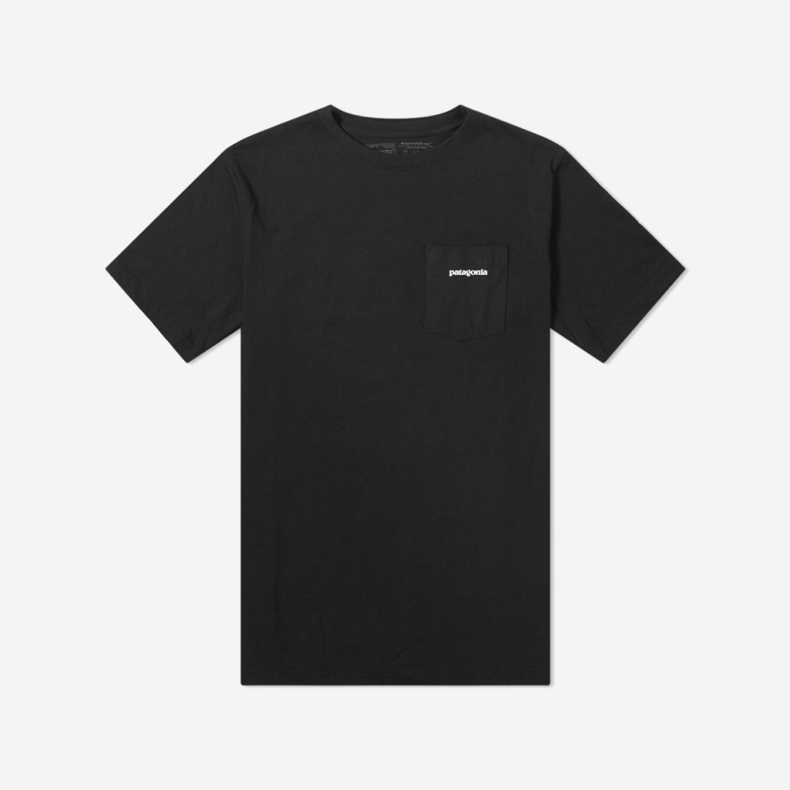 Patagonia P-6 Logo Pocket Responsibili-Tee S/S Black 상세 이미지 2