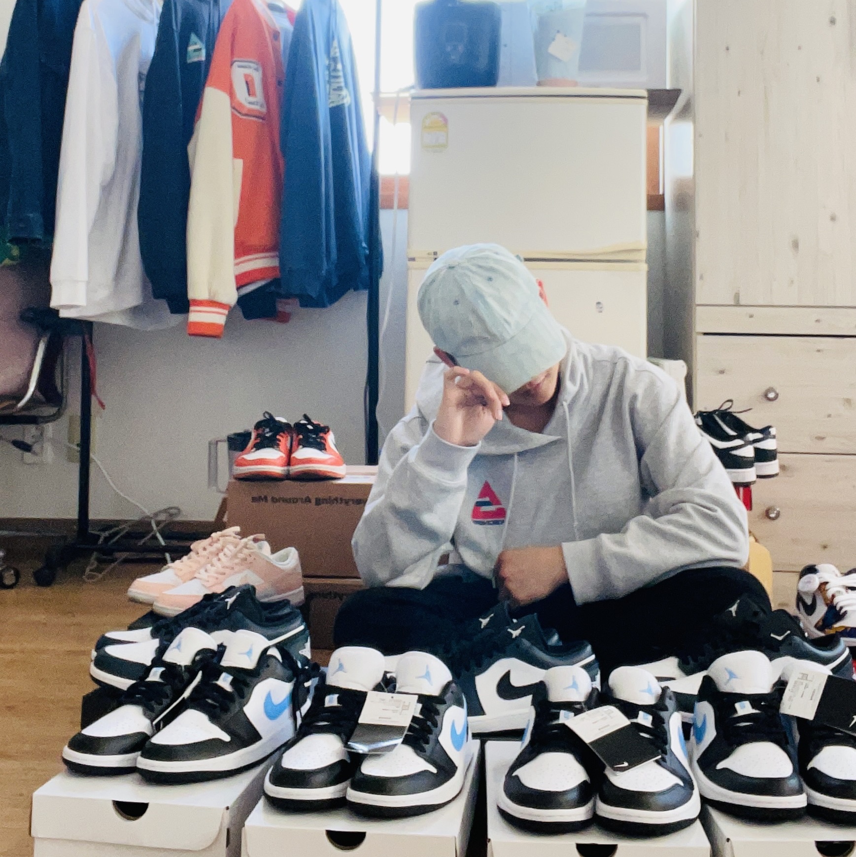 (W) Jordan 1 Low Black University Blue, Jordan 1 Low Dark Teal 착용 스타일 - 2