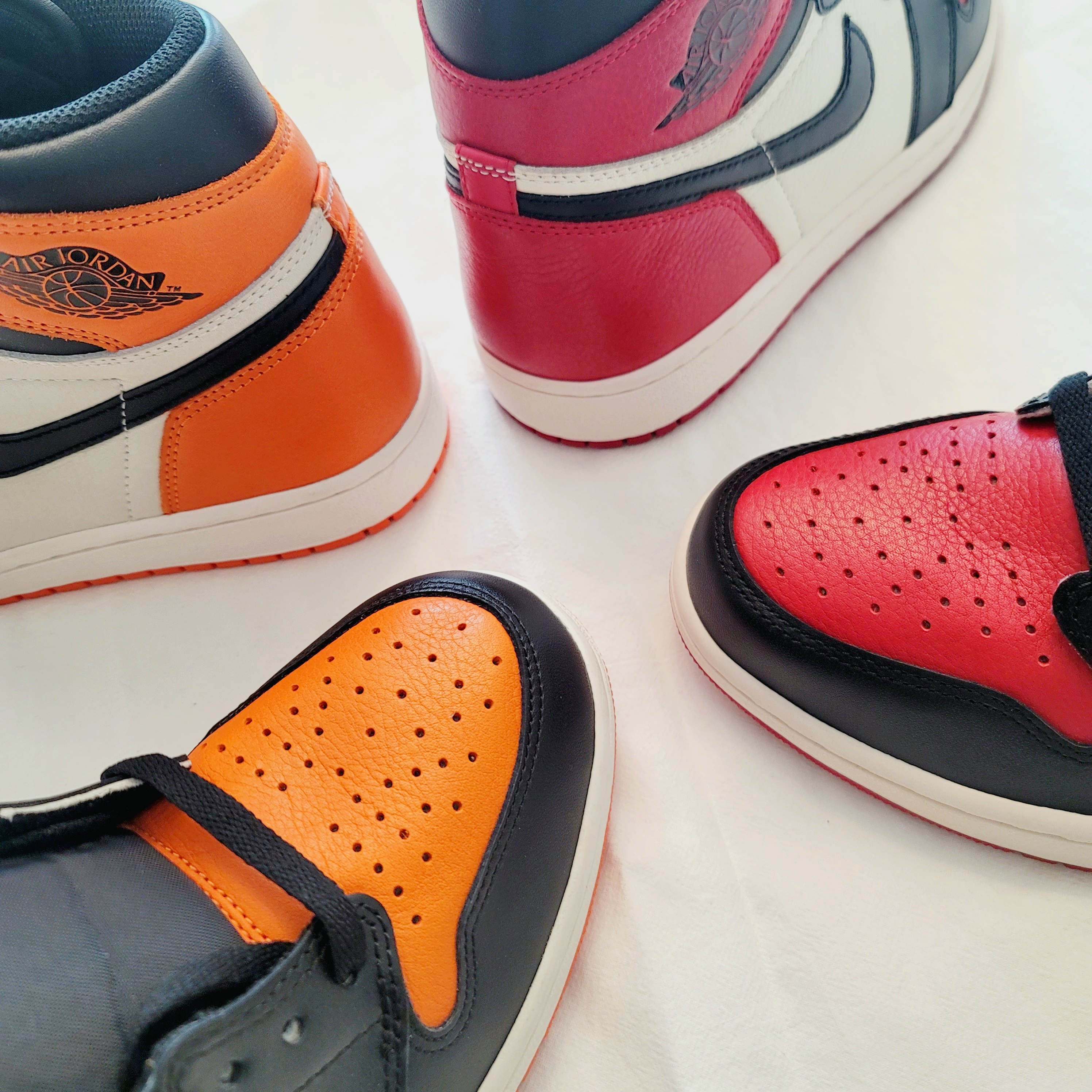 Jordan 1 Retro High OG Bred Toe, Jordan 1 Retro Shattered Backboard 착용 스타일 - 2