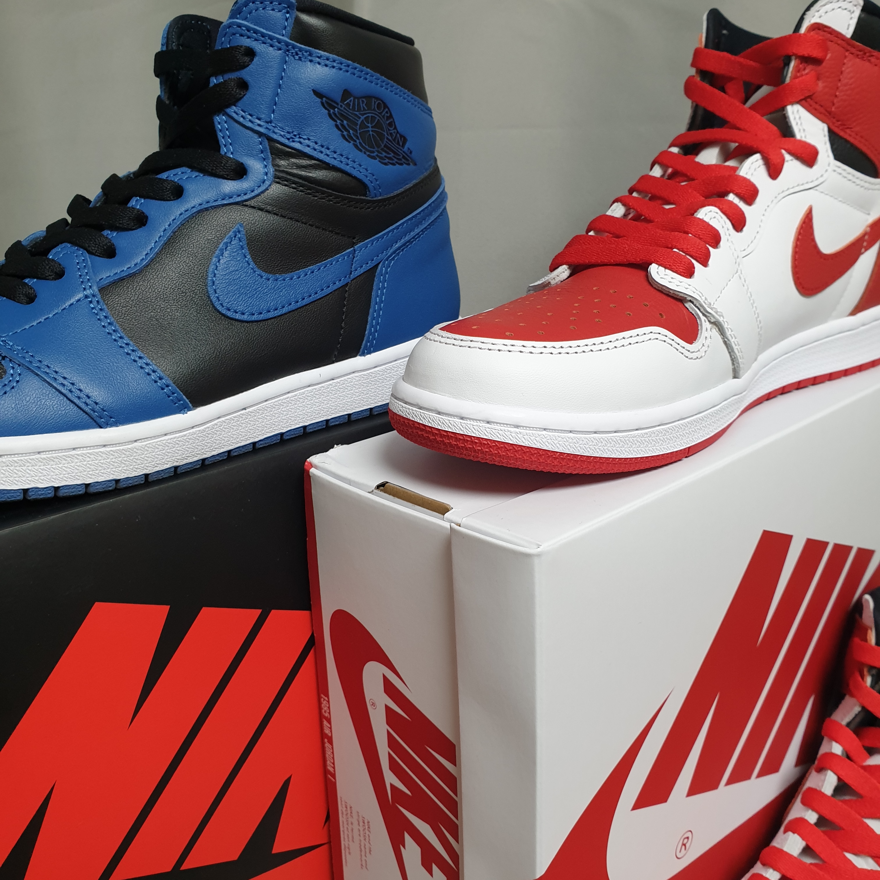Jordan 1 Retro High OG Heritage, Jordan 1 Retro High OG Dark Marina Blue 착용 스타일 - 4