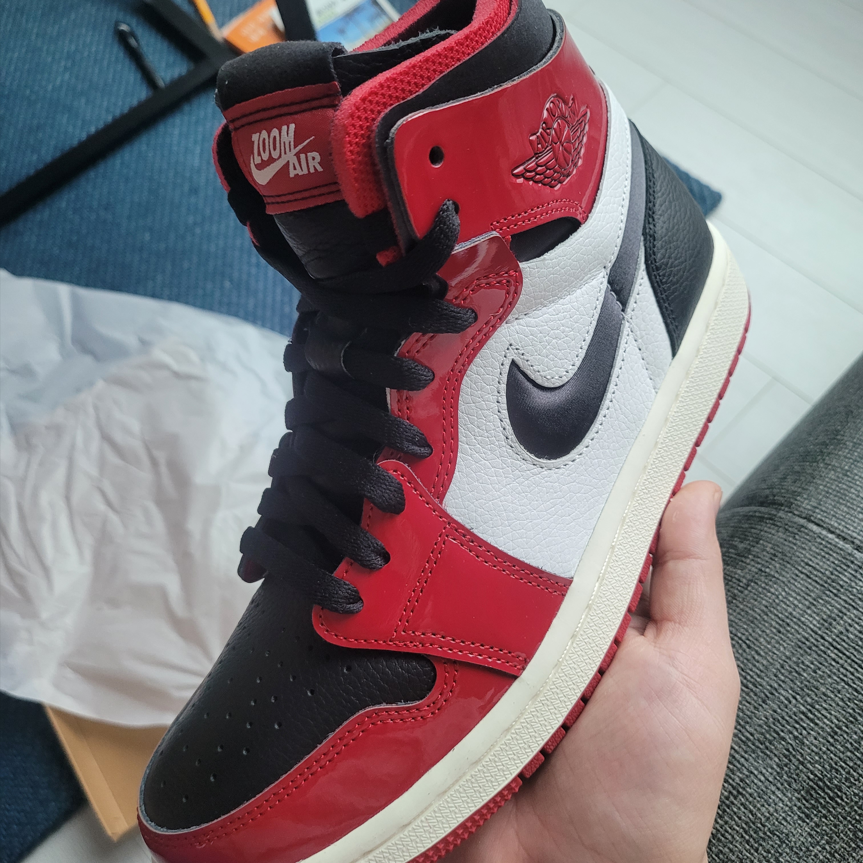 (W) Jordan 1 Zoom Air CMFT Gym Red Black 착용 스타일