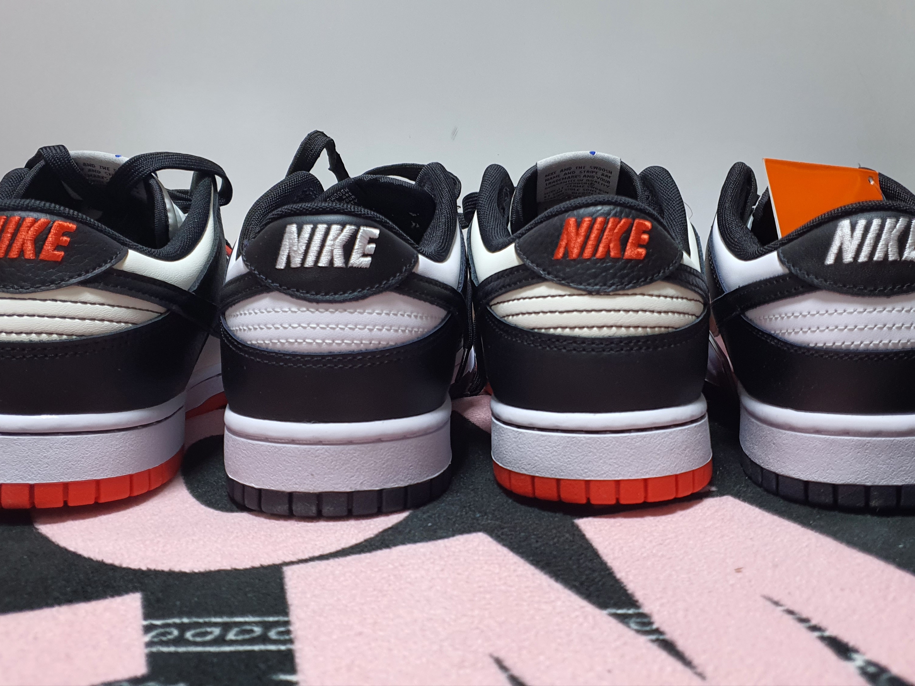 Nike Dunk Low Retro Black, Nike x NBA Dunk Low Retro EMB Black and Chile Red 착용 스타일