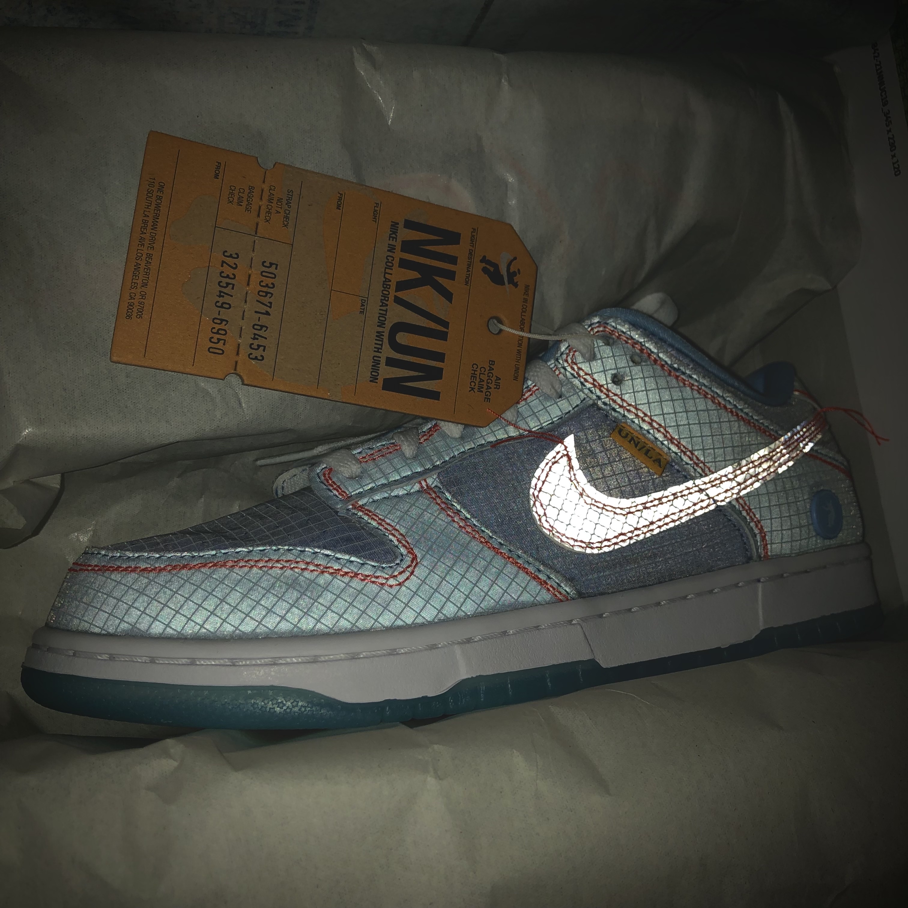 Nike x Union Dunk Low Passport Pack Argon 착용 스타일 - 1