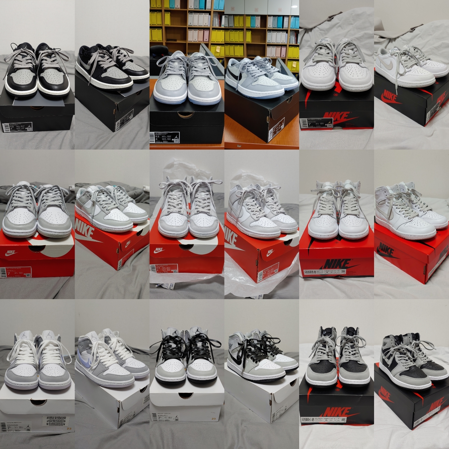 (W) Jordan 1 Low Black University Blue, (W) Jordan 1 Low White Dark Marina Blue 착용 스타일 - 3