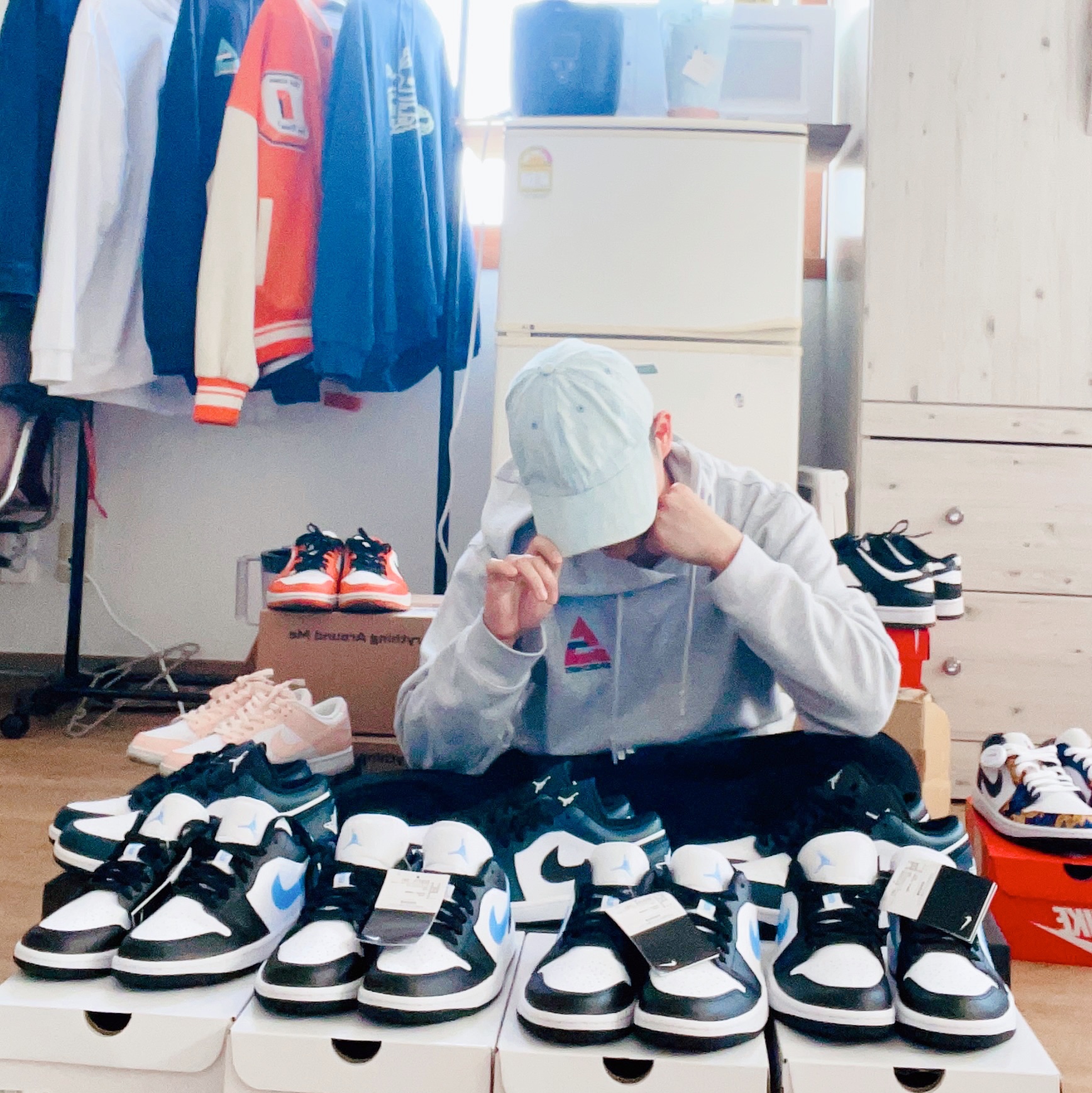 (W) Jordan 1 Low Black University Blue, Jordan 1 Low Dark Teal 착용 스타일 - 1
