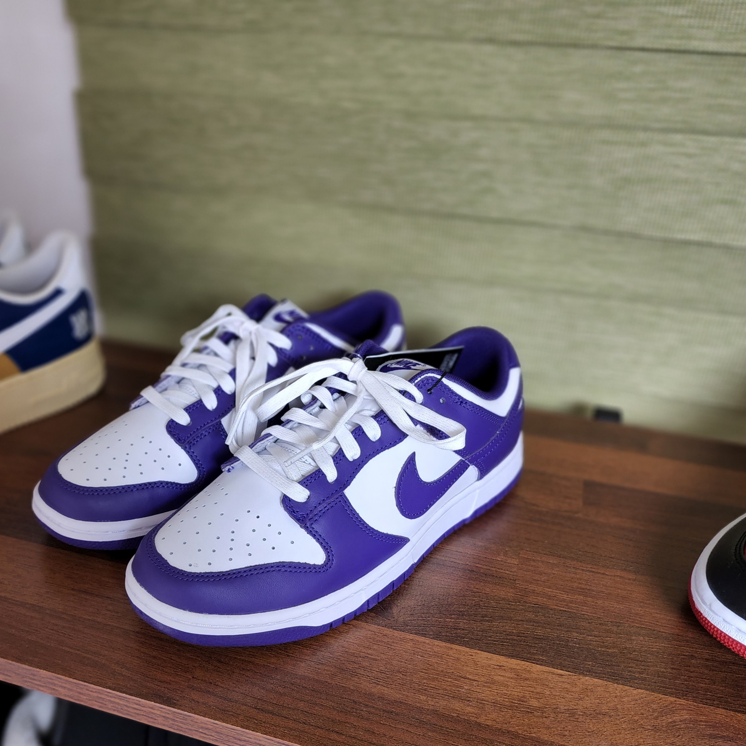 Nike Dunk Low Retro Championship Court Purple 착용 스타일 - 1