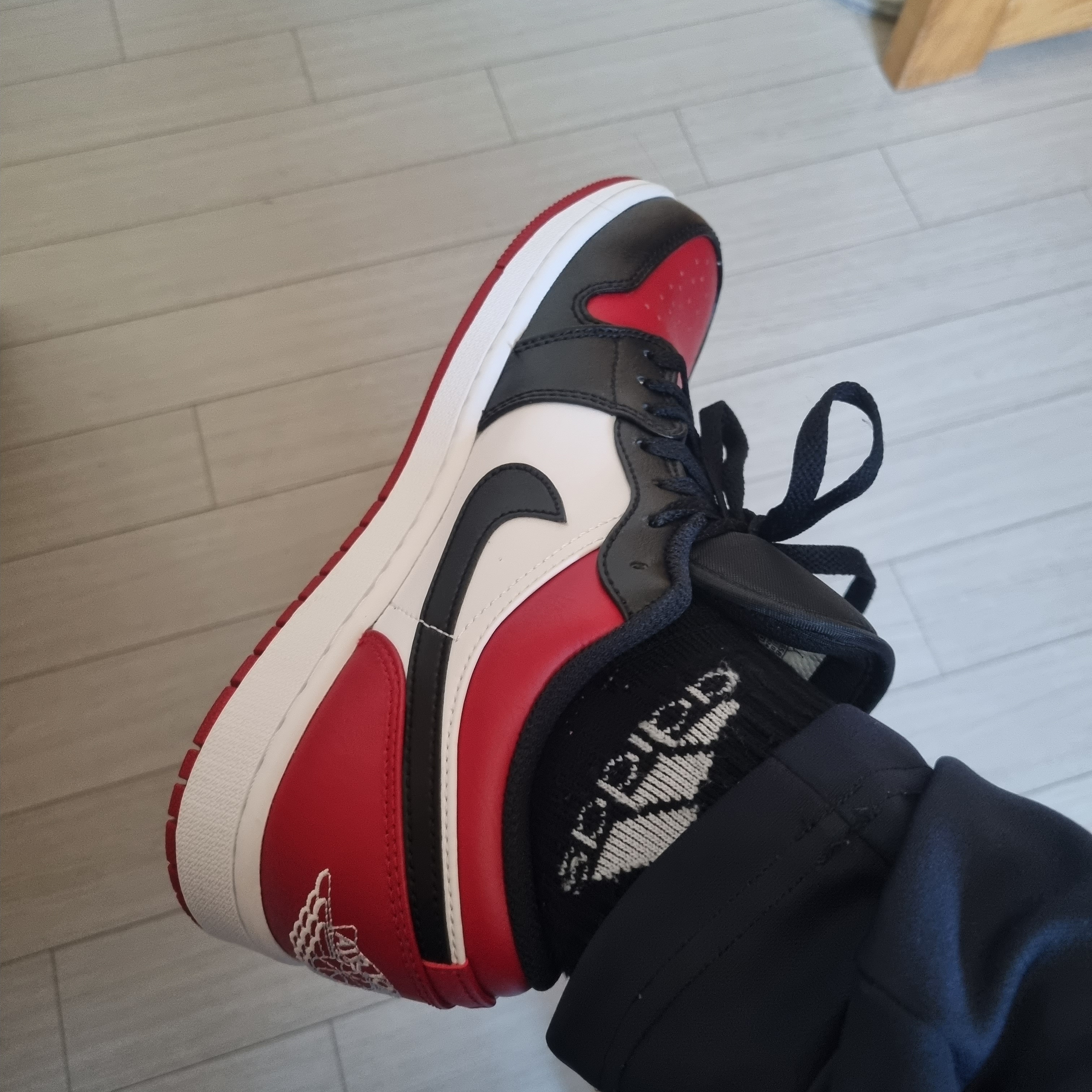 Jordan 1 Low Bred Toe 착용 스타일