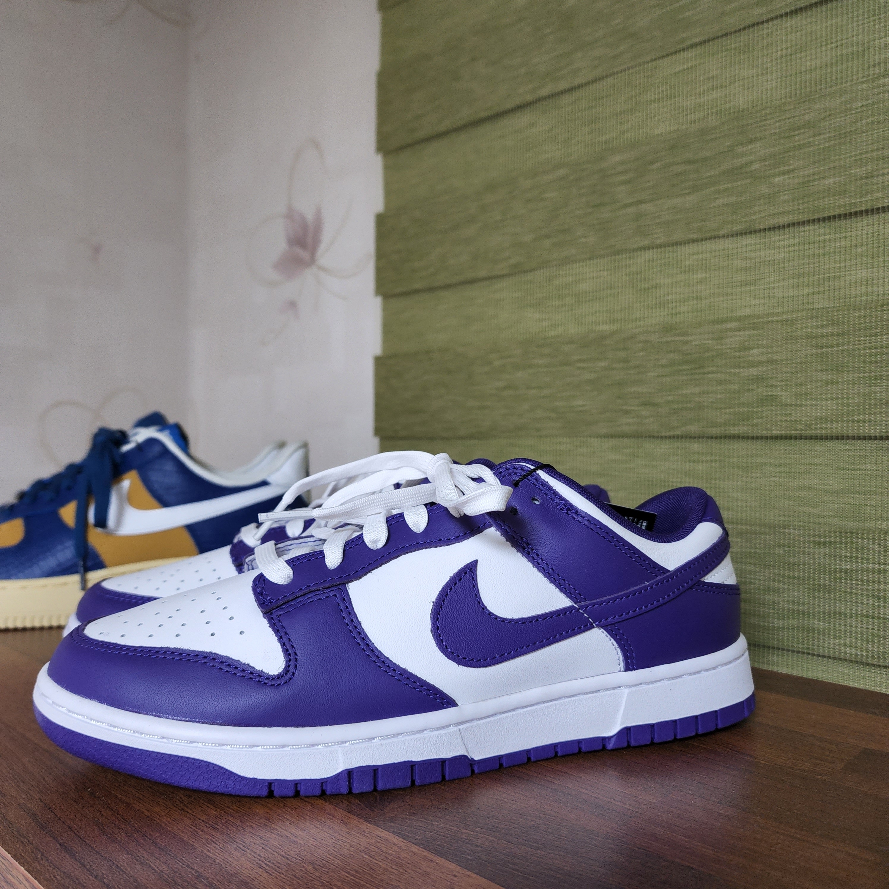 Nike Dunk Low Retro Championship Court Purple 착용 스타일 - 3