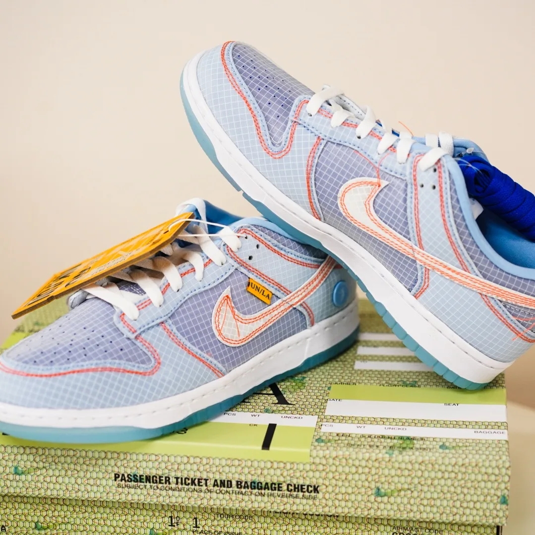 Nike x Union Dunk Low Passport Pack Argon 착용 스타일 - 1