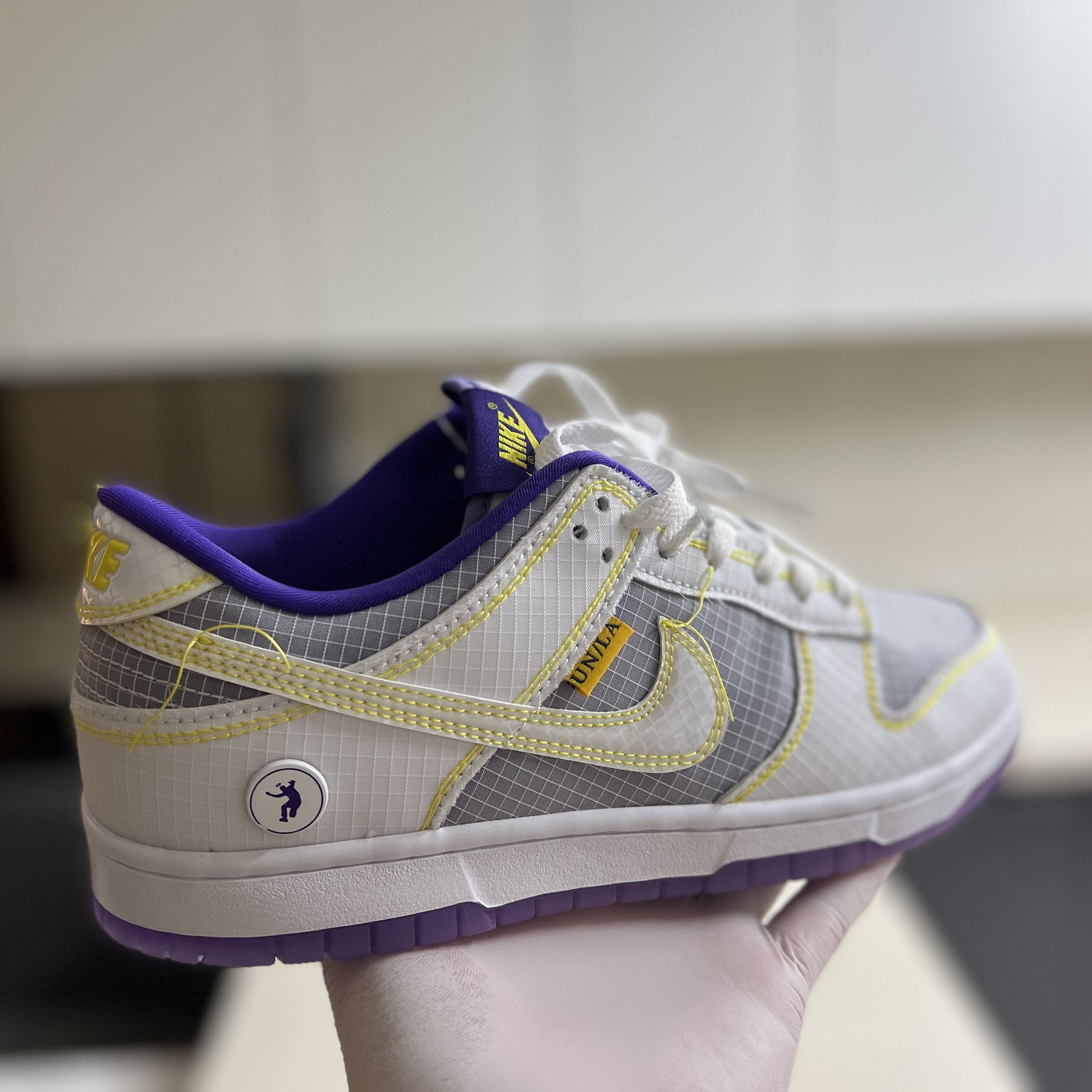 Nike x Union Dunk Low Passport Pack Court Purple White 착용 스타일 - 2