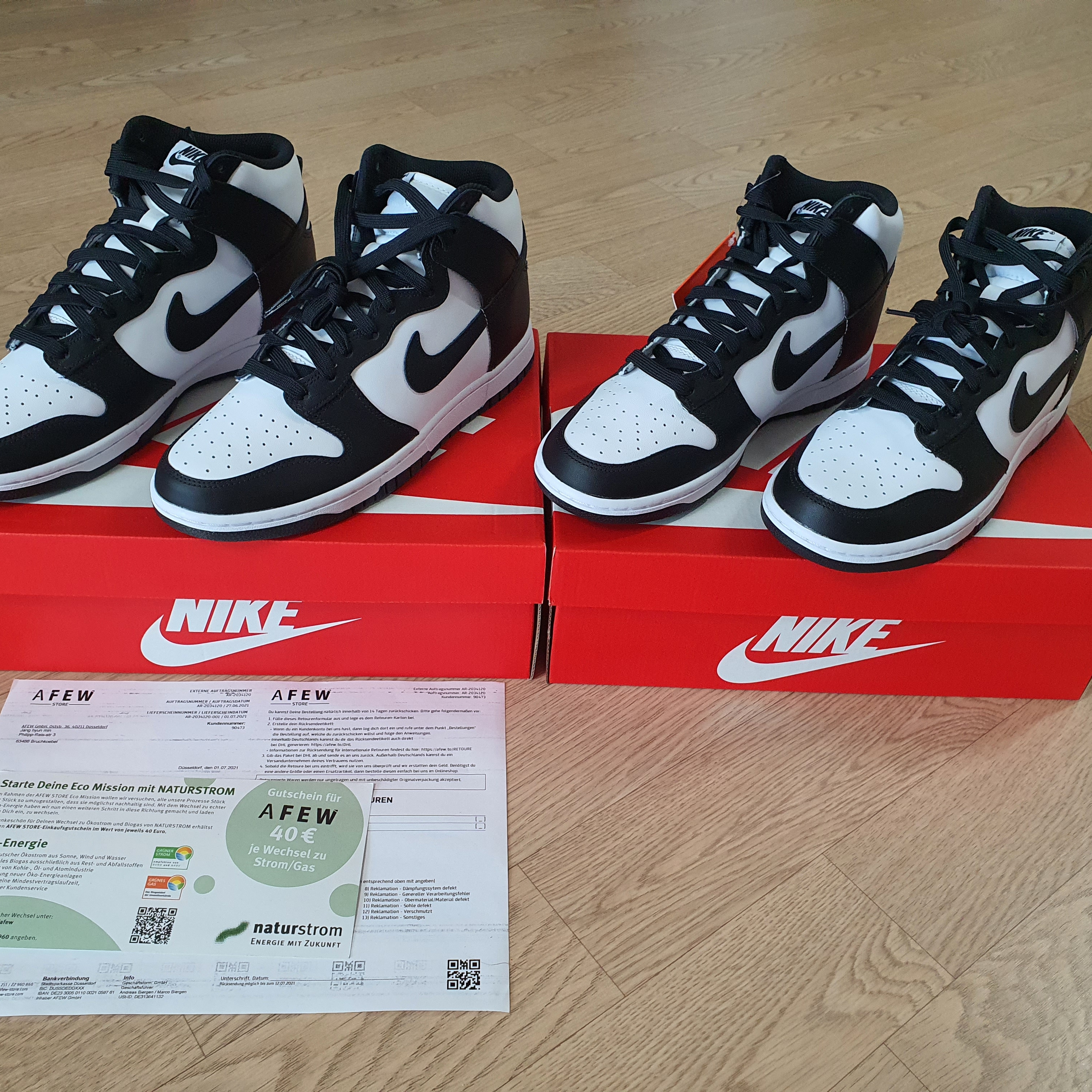 Nike Dunk High Retro Championship White 착용 스타일 - 1