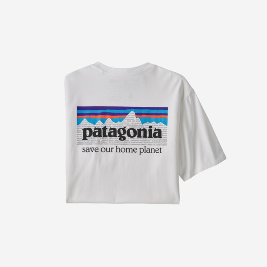파타고니아 P-6 미션 오가닉 티셔츠 화이트