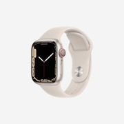 Apple Watch Series 7 41mm Cellular Starlight Aluminum Case with Sport Band Starlight (Korean Ver.)