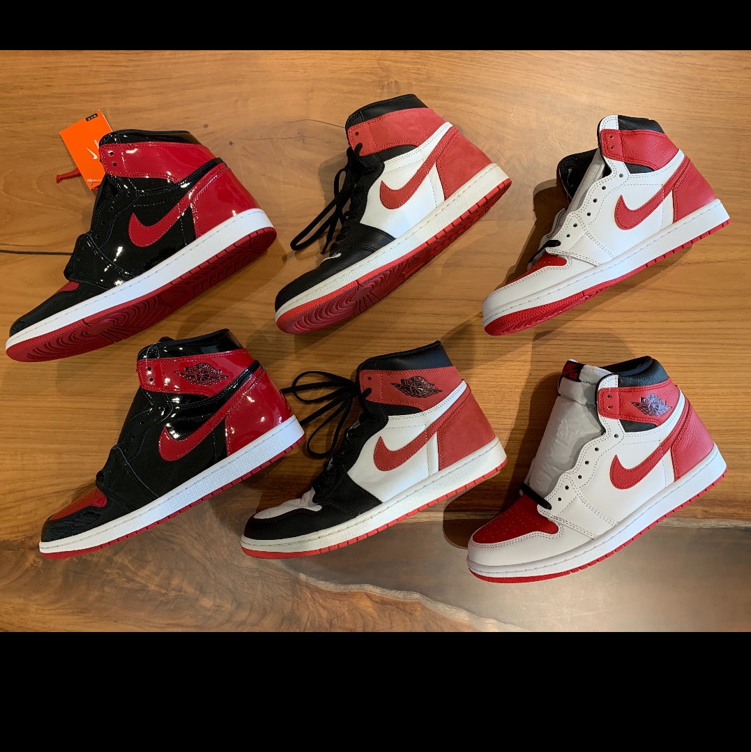 Jordan 1 Retro High OG Heritage, Jordan 1 Retro High OG Patent Bred 착용 스타일 - 1