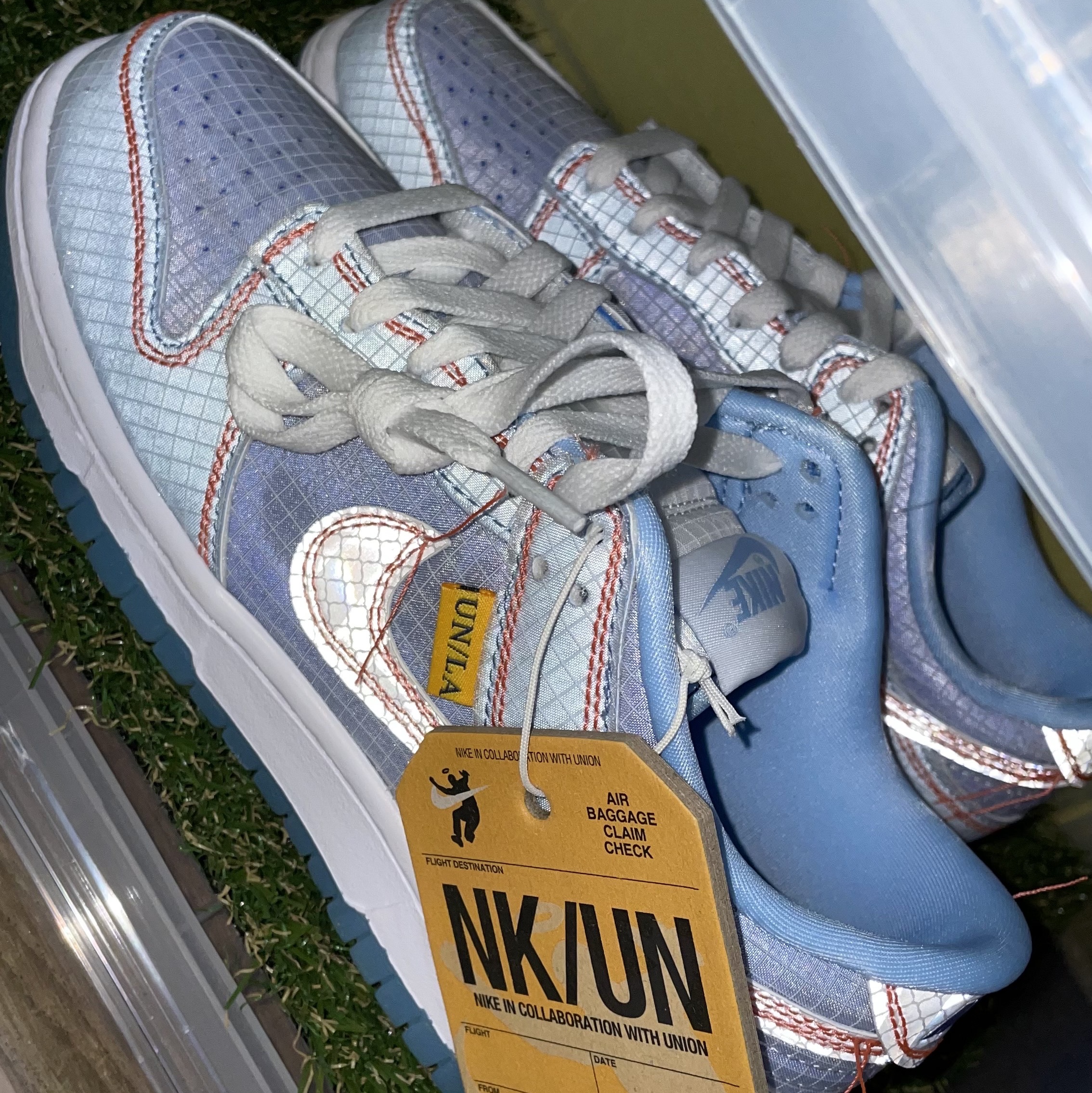 Nike x Union Dunk Low Passport Pack Argon 착용 스타일 - 1