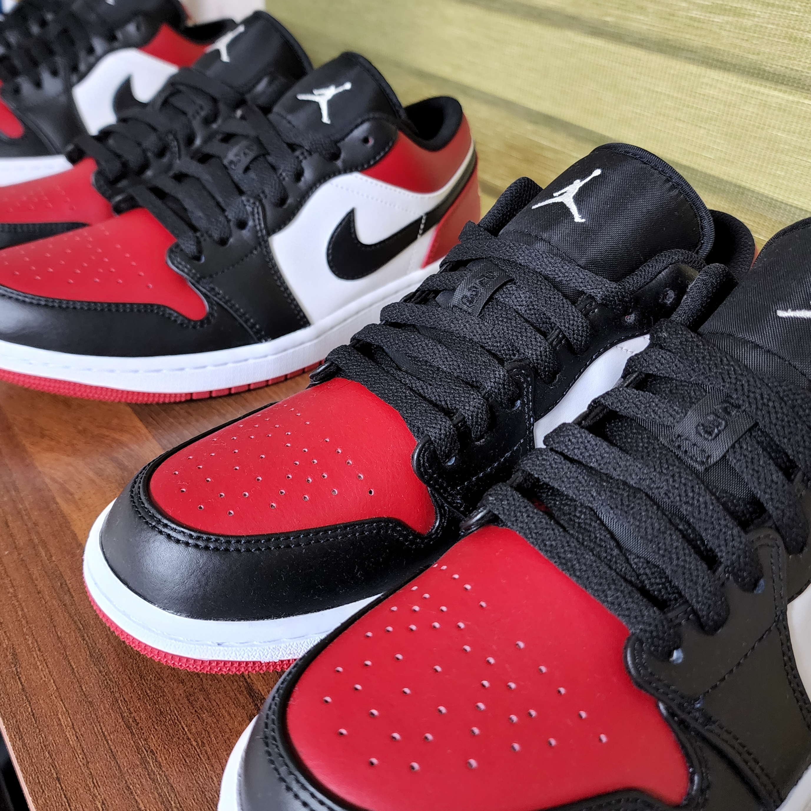 Jordan 1 Low Bred Toe 착용 스타일