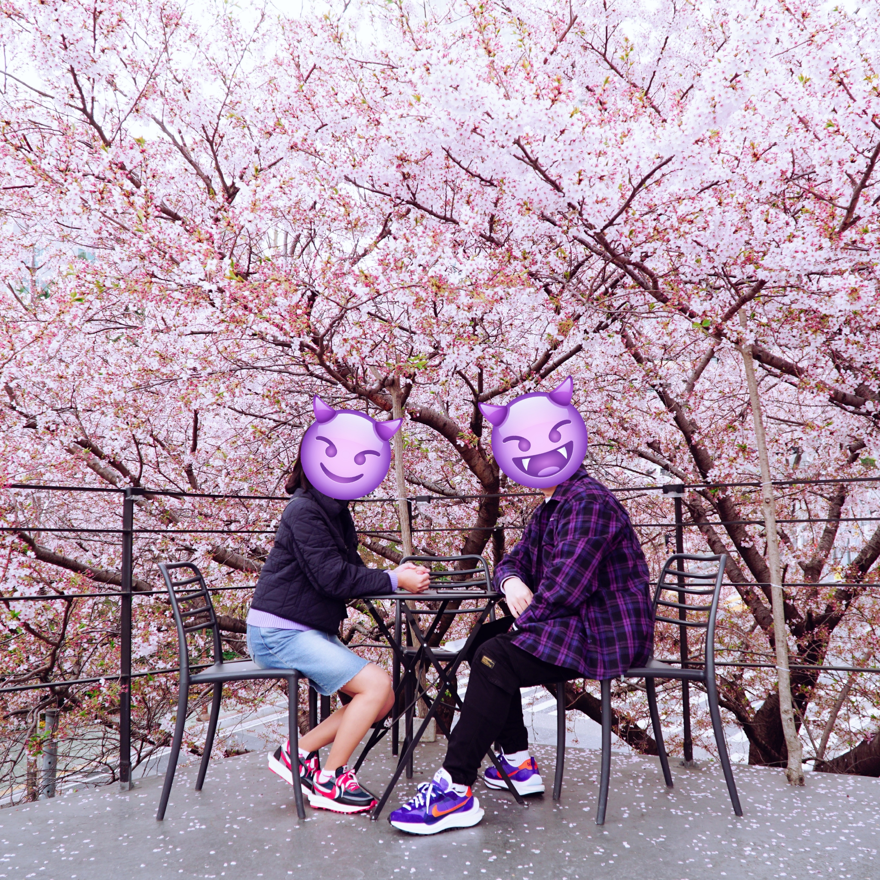 Nike x Sacai VaporWaffle Dark Iris, Nike x Sacai x Undercover LDWaffle Midnight Spruce University Red 착용 스타일