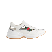 Gucci Rhyton Cut Out Sneakers With Web White