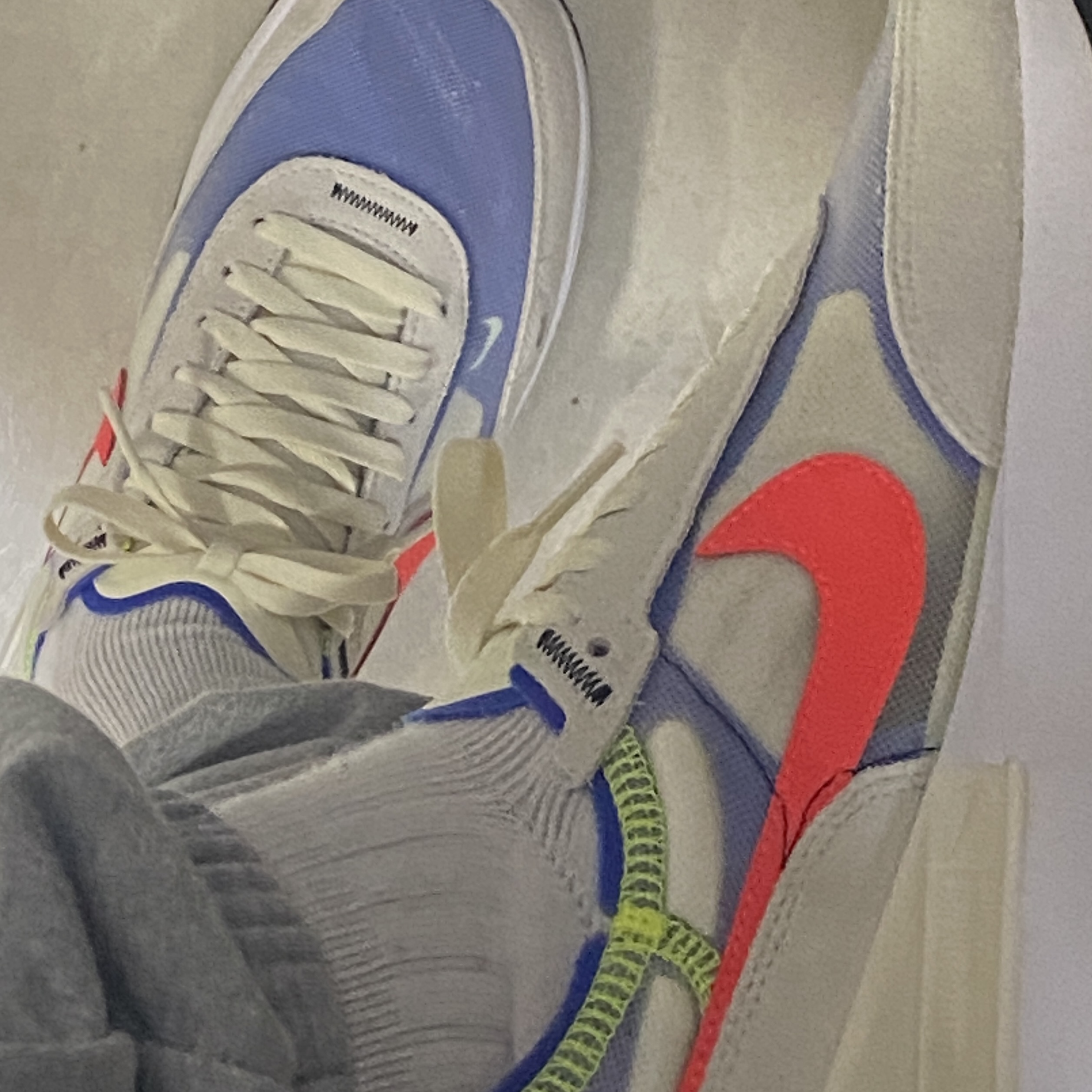Nike Waffle One Coconut Milk Hyper Crimson 착용 스타일