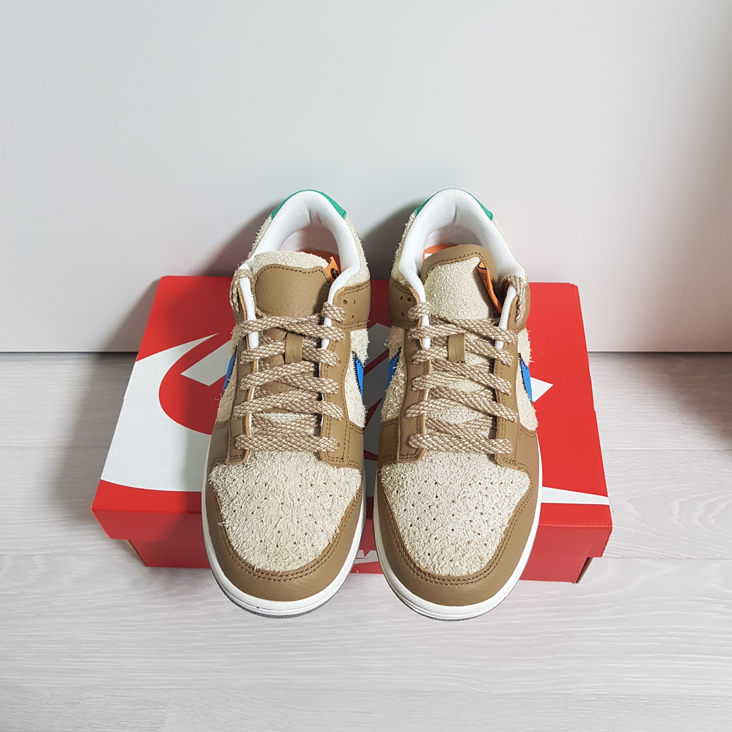 Nike x Size? Dunk Low Dark Driftwood Photo Blue 착용 스타일 - 2