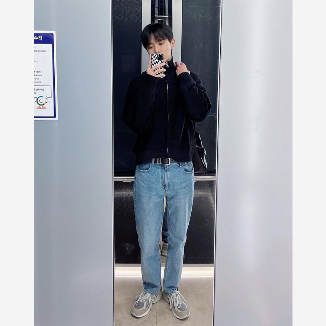 New Balance x Levi's 990v3 Grey (Levi's Tag) 착용 스타일 - 2
