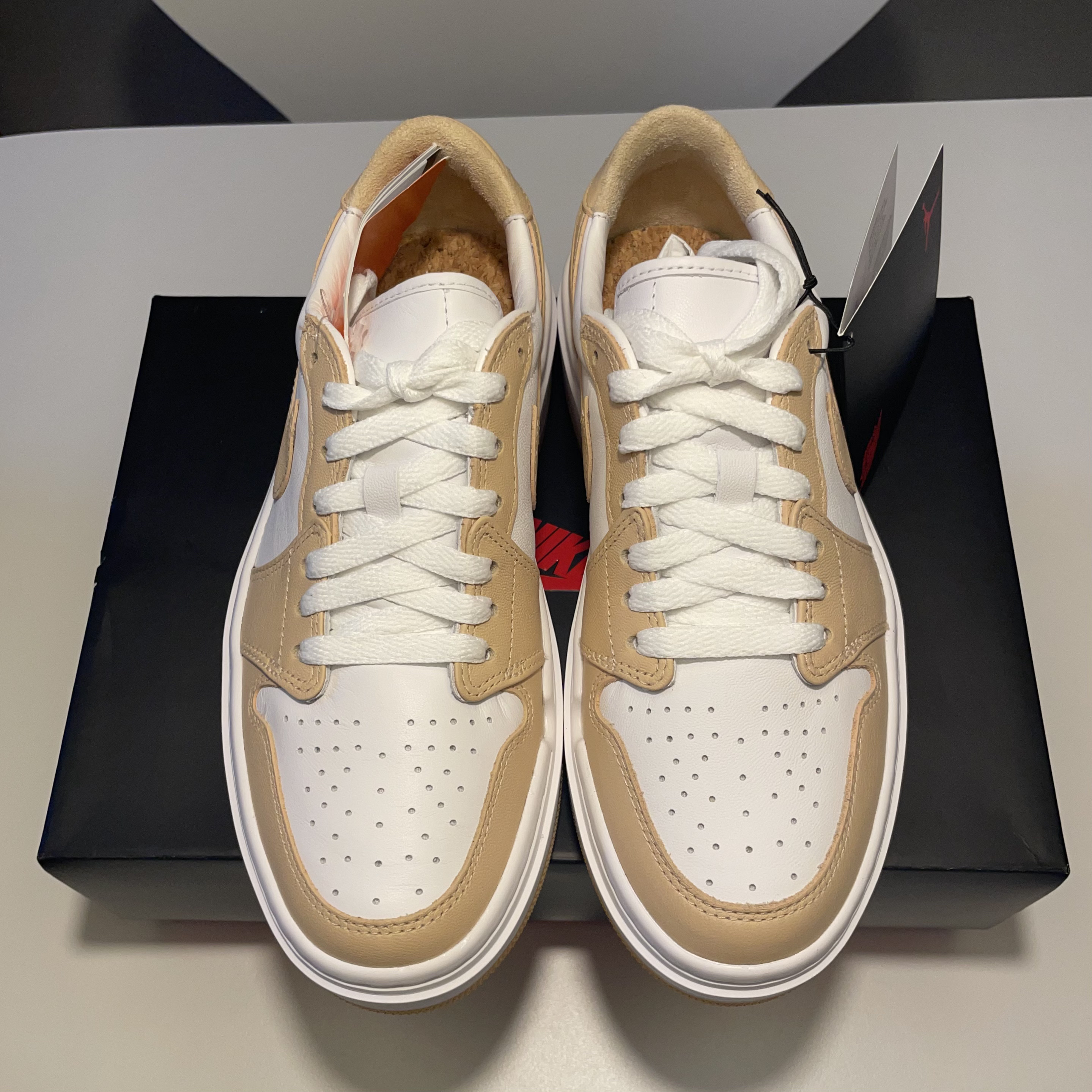 (W) Jordan 1 Elevate Low White Onyx 착용 스타일 - 2