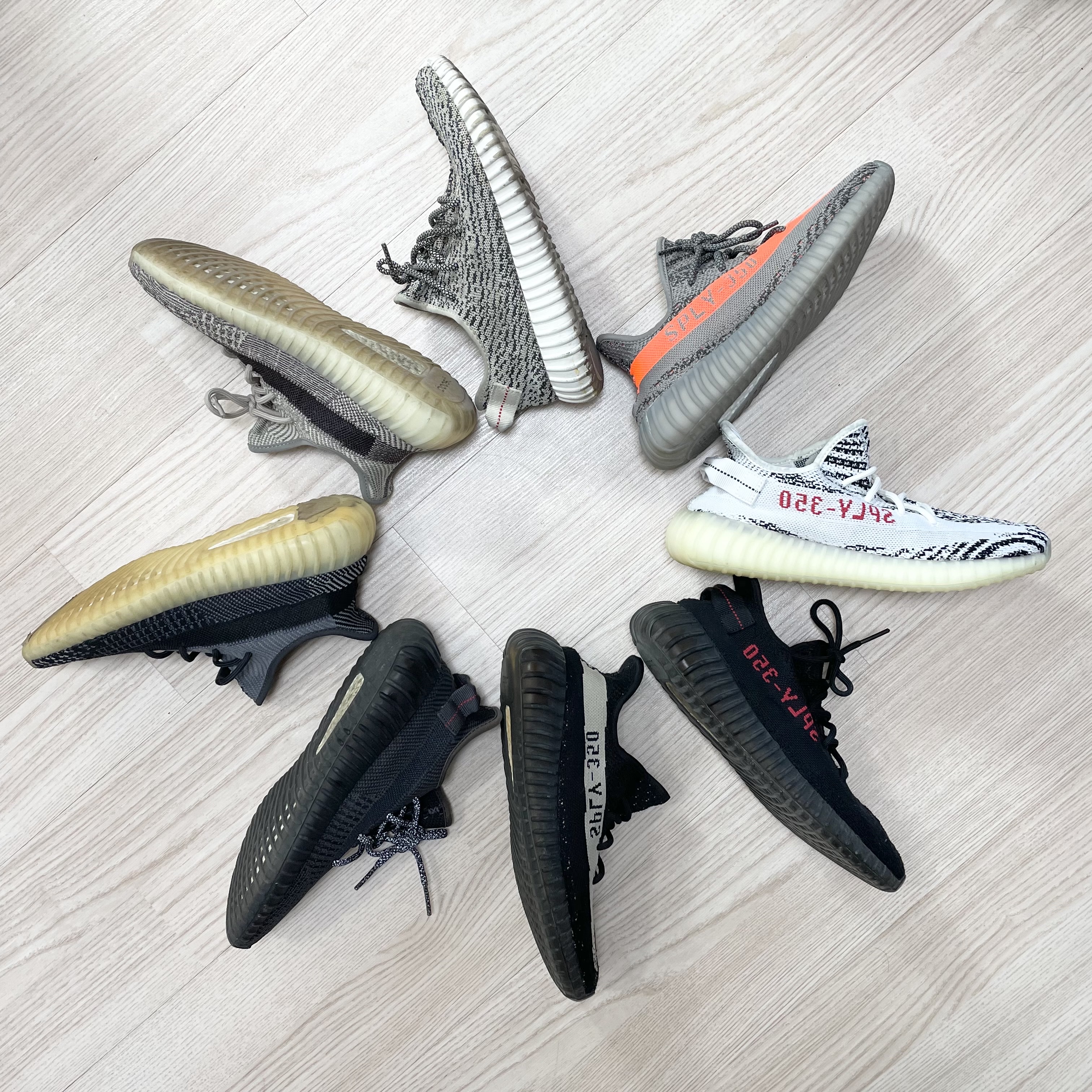 Adidas Yeezy Boost 350 Turtledove 2015, Adidas Yeezy Boost 350 V2 Core Black White 2016 착용 스타일
