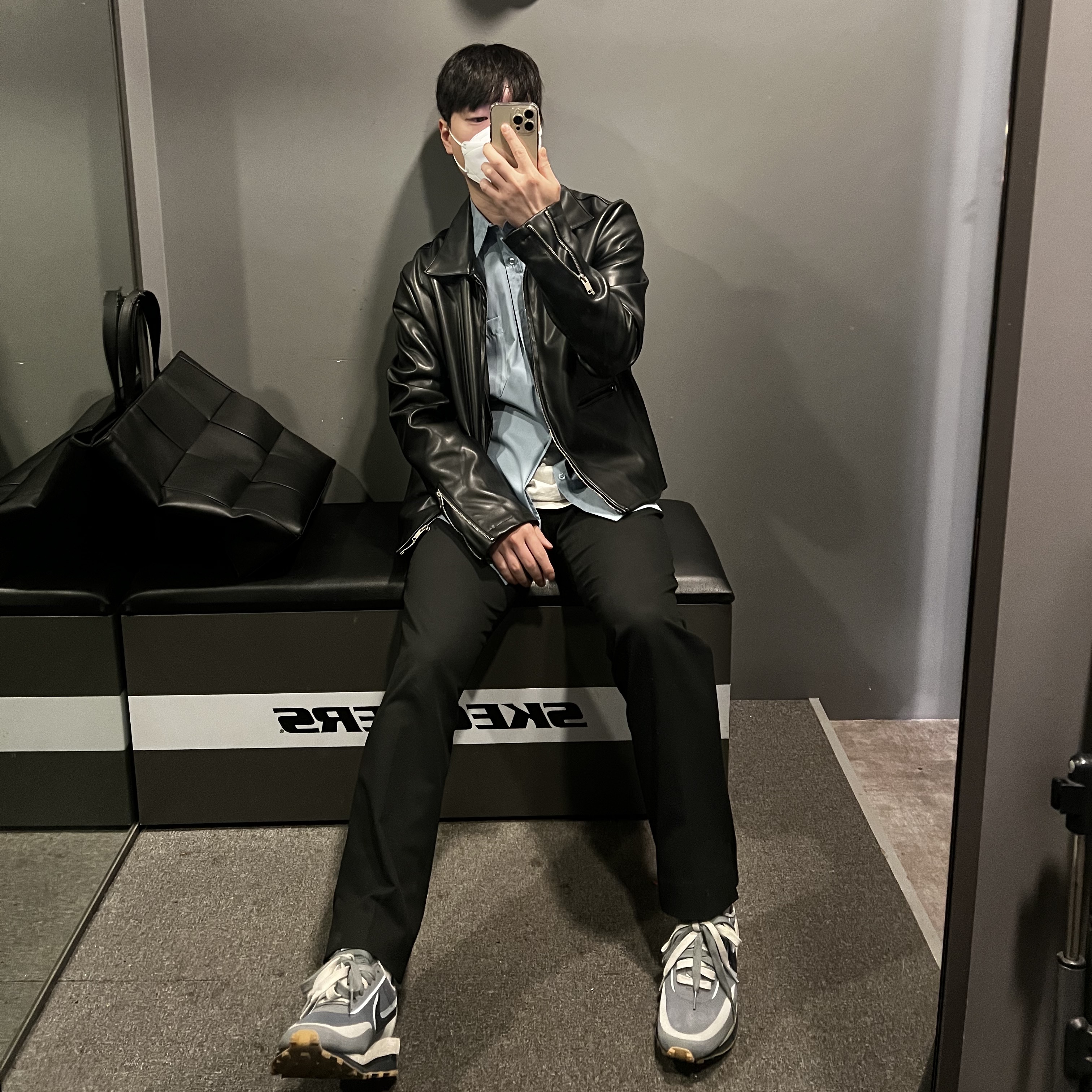 Nike x Sacai x Clot LDWaffle Cool Grey 착용 스타일
