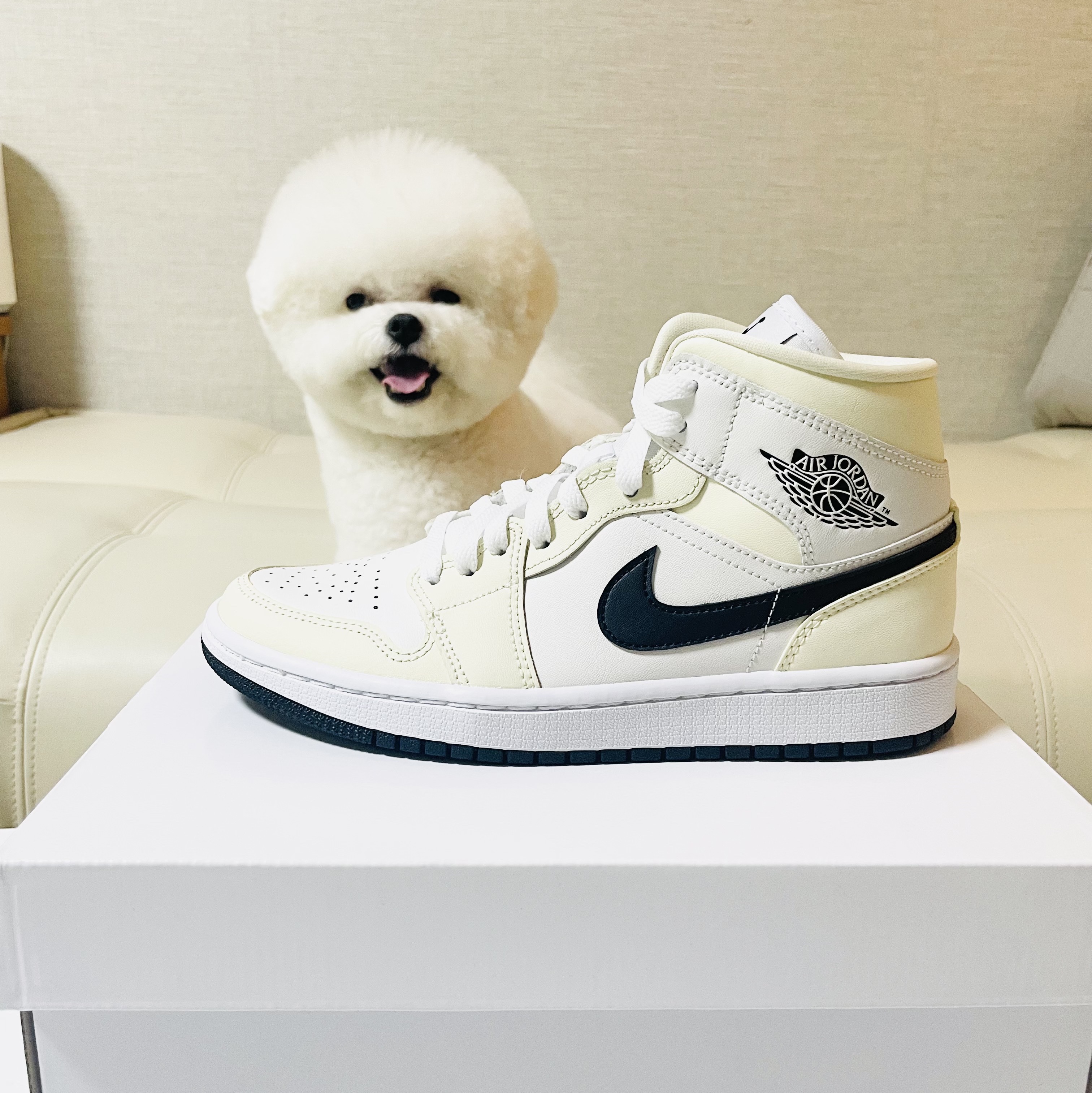 (W) Jordan 1 Mid Coconut Milk 착용 스타일