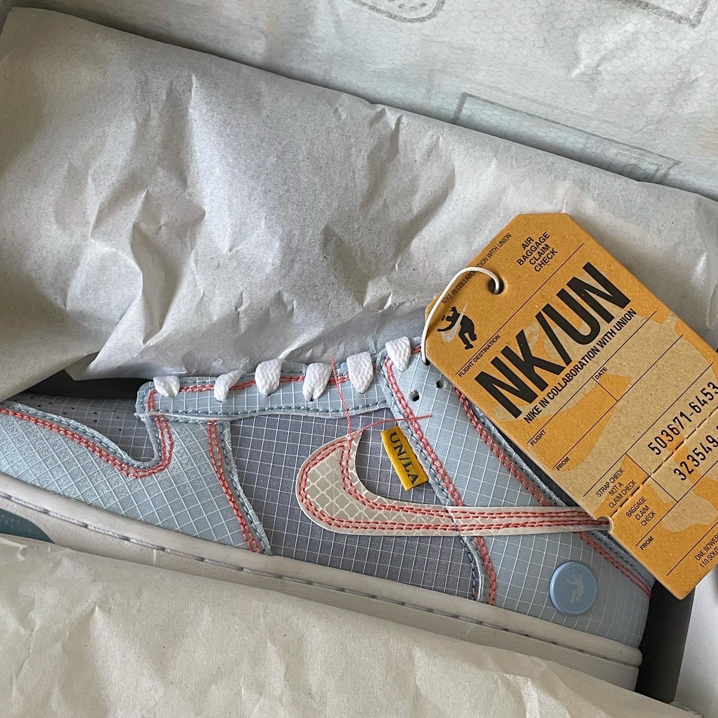 Nike x Union Dunk Low Passport Pack Argon 착용 스타일 - 3