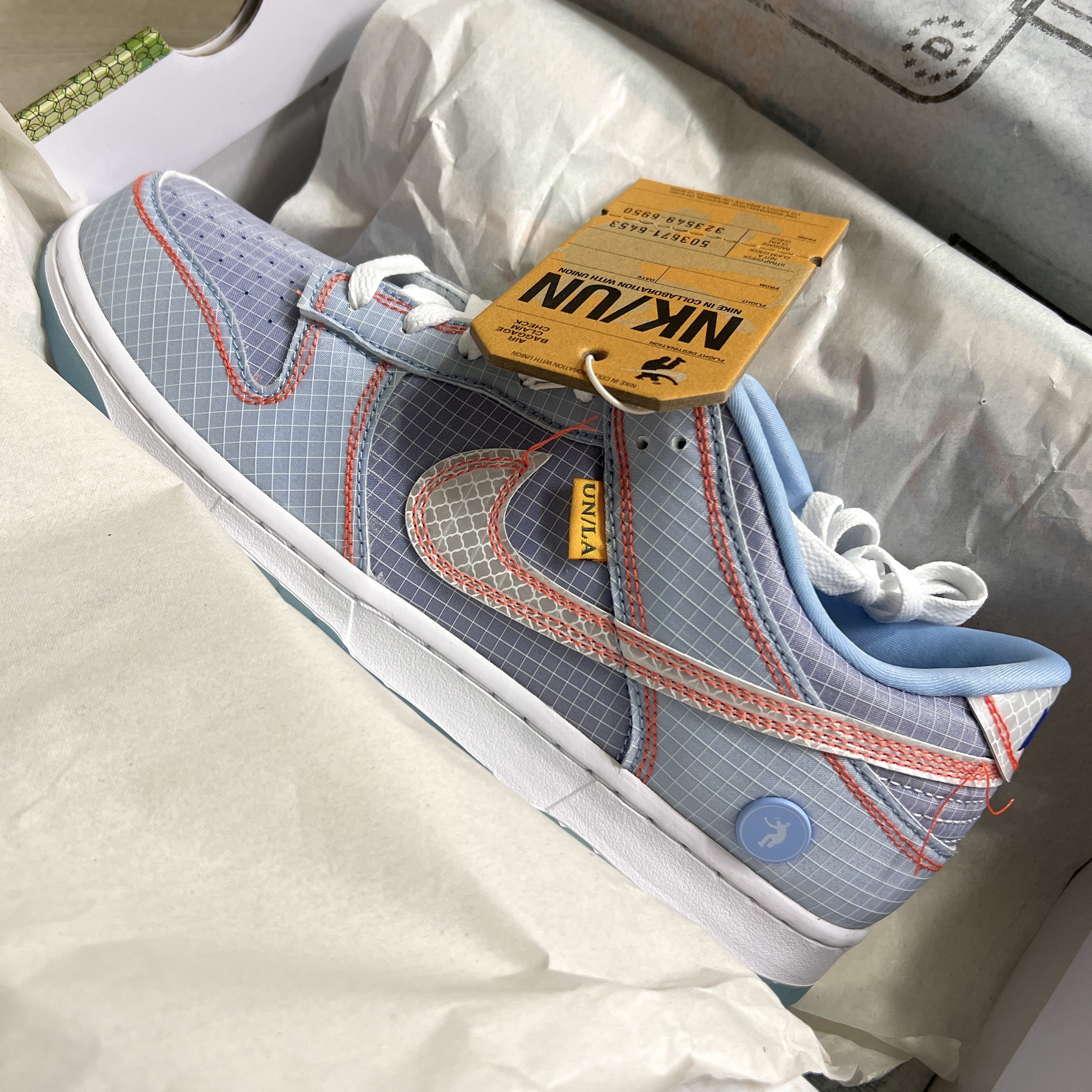 Nike x Union Dunk Low Passport Pack Argon 착용 스타일