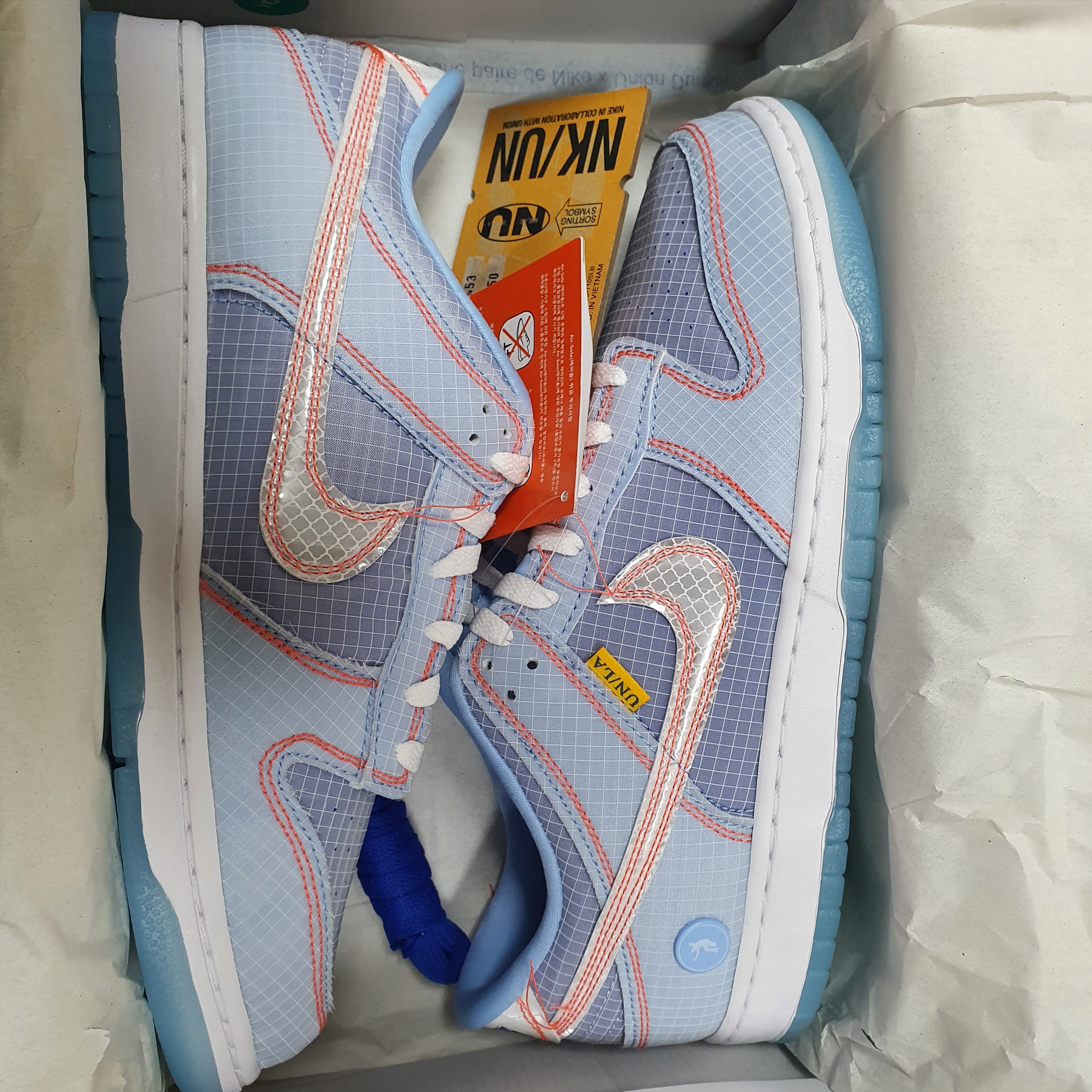Nike x Union Dunk Low Passport Pack Argon 착용 스타일 - 1