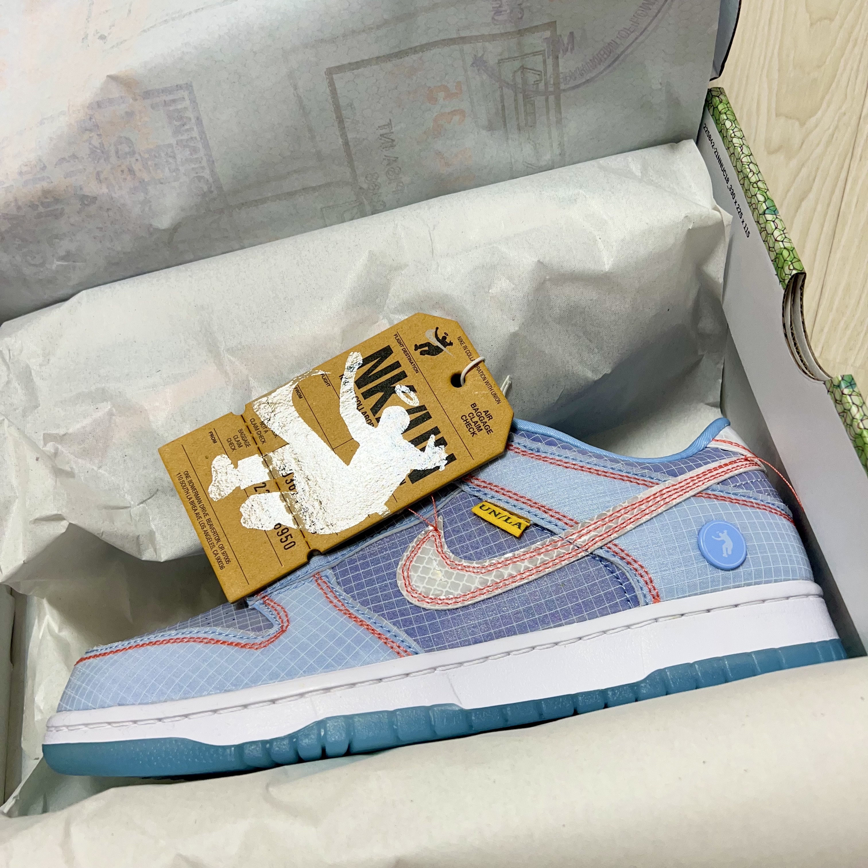 Nike x Union Dunk Low Passport Pack Argon 착용 스타일 - 4
