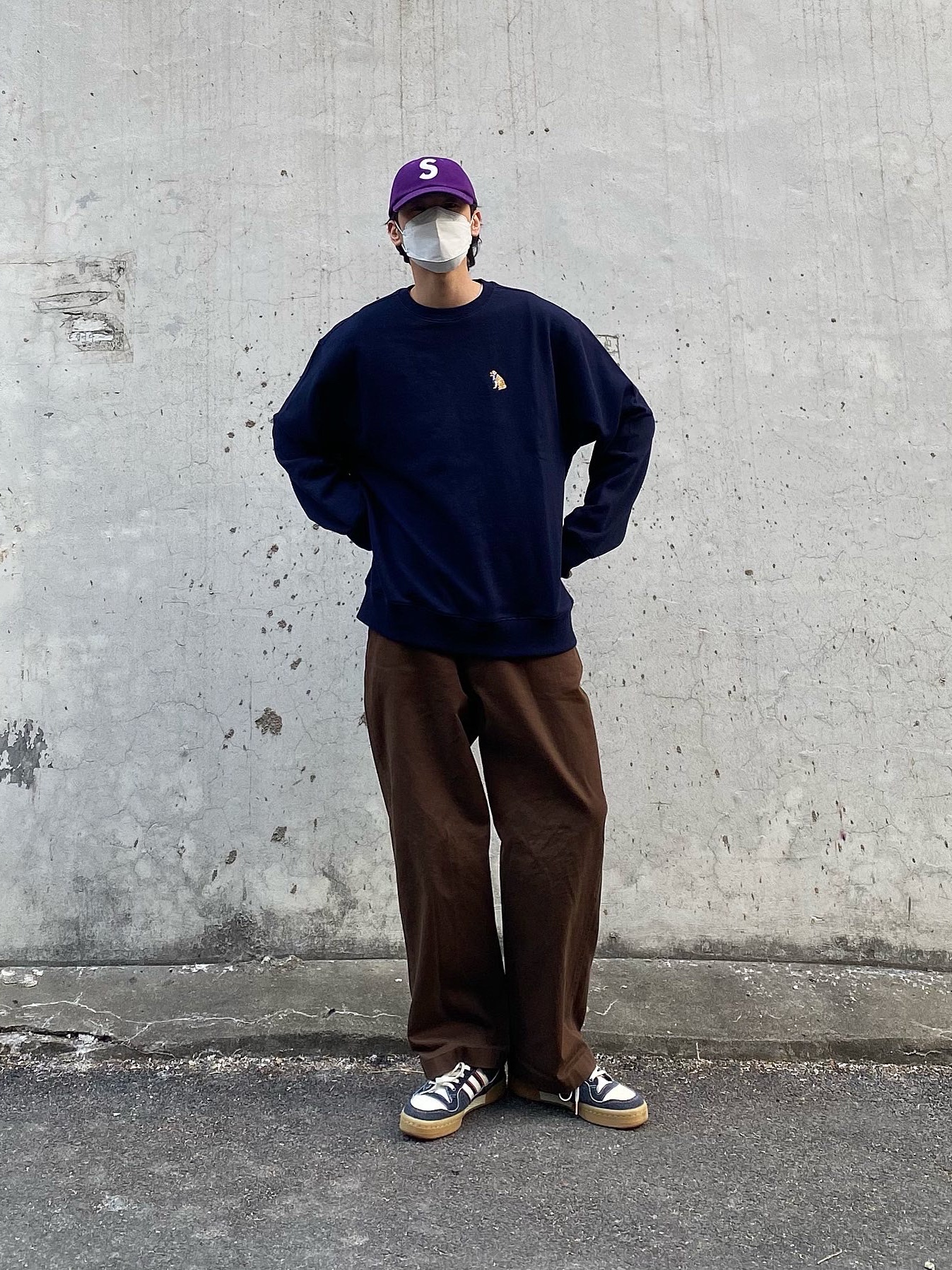 Supreme Wool S Logo 6-Panel Purple - 21FW, Adidas x Midwest Kids Forum 84 Low Black 착용 스타일 - 3