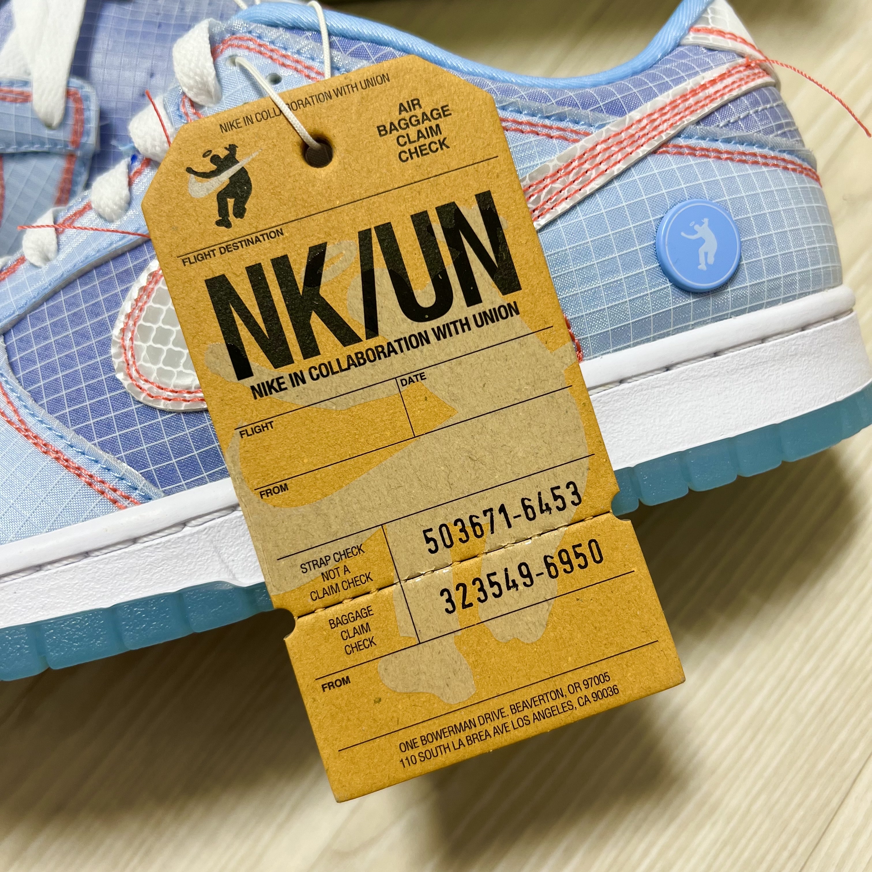 Nike x Union Dunk Low Passport Pack Argon 착용 스타일 - 3