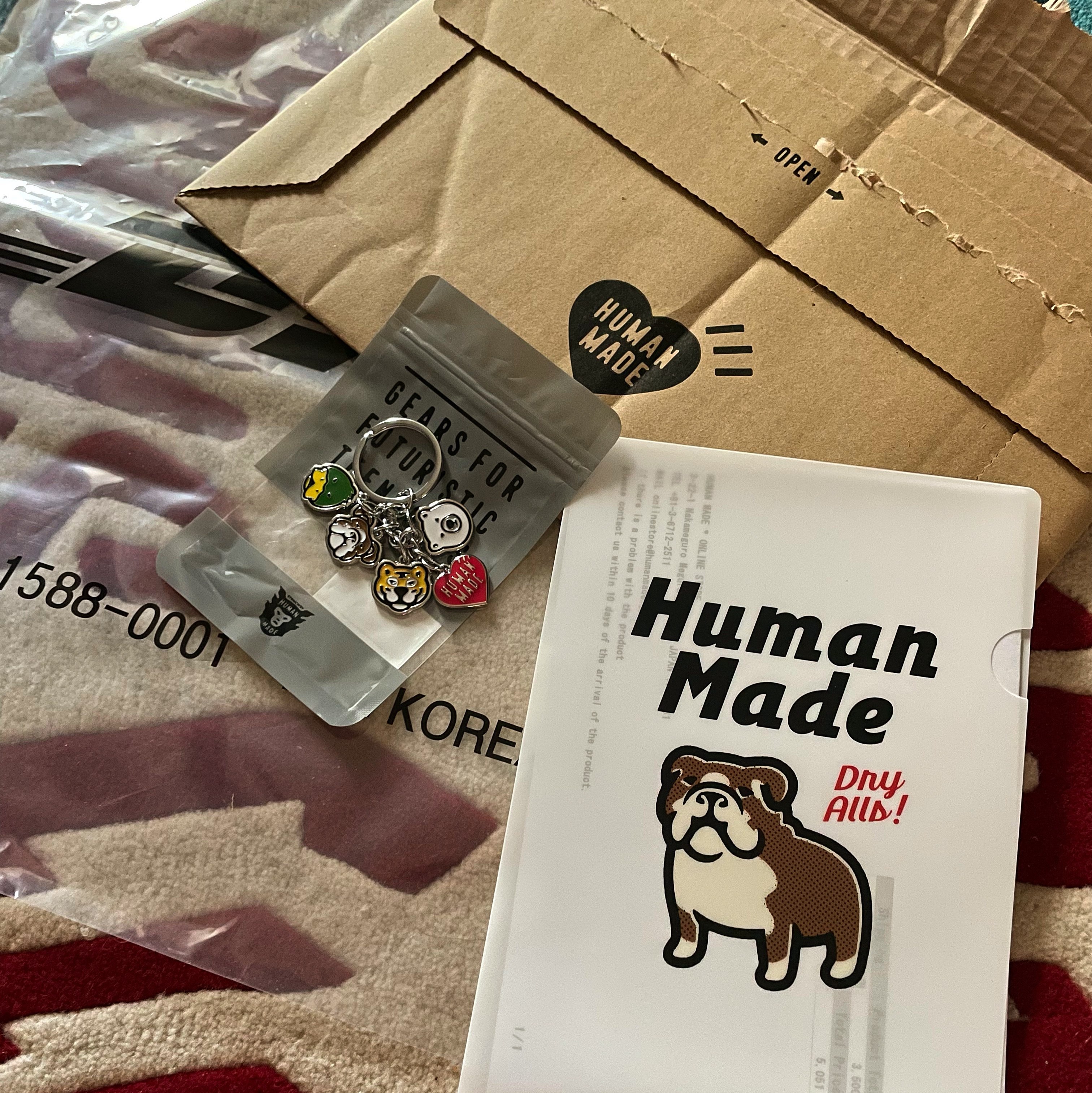 Human Made Animal Keyring Silver 착용 스타일