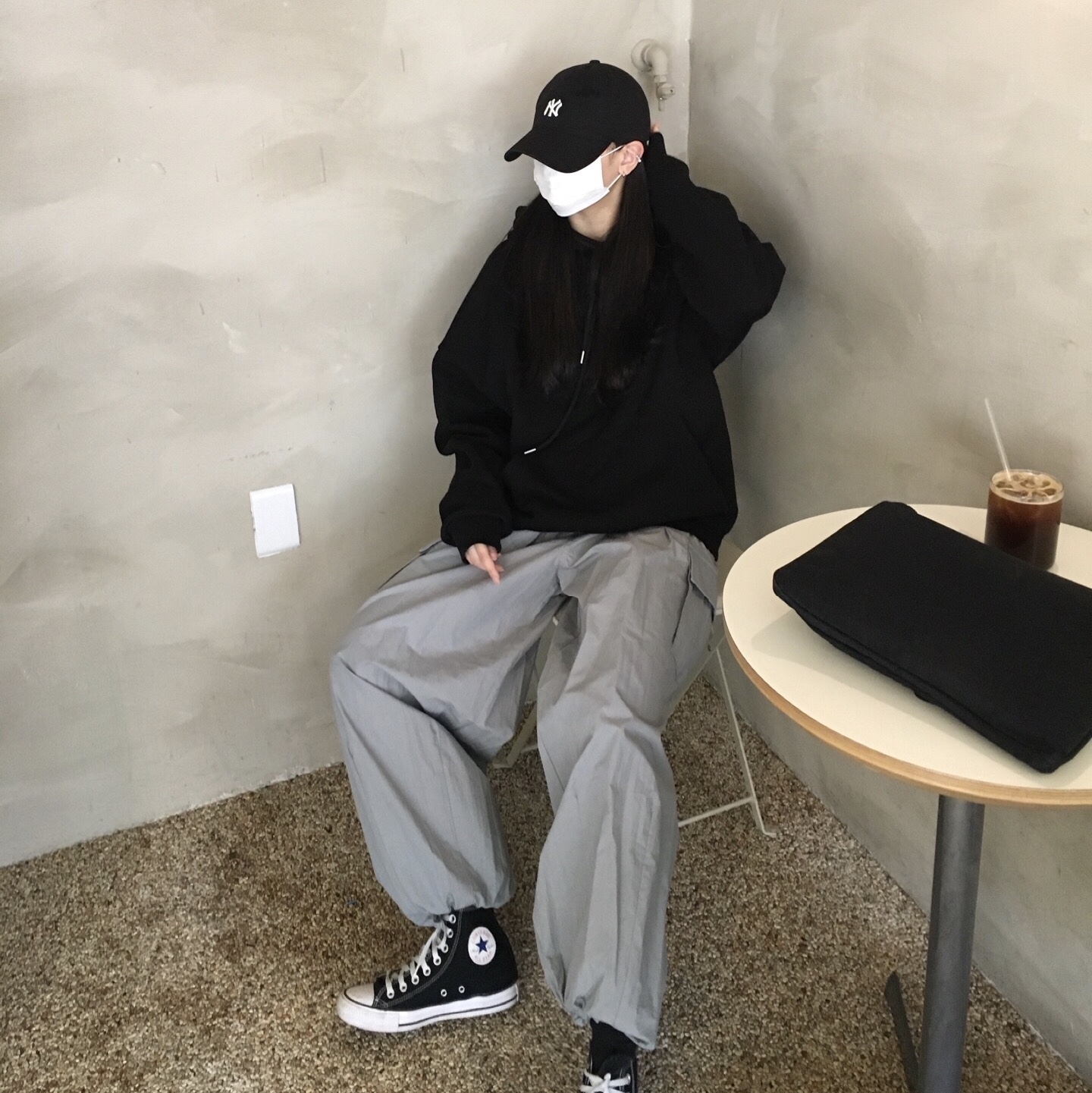 Converse Chuck 70 Hi Black 착용 스타일