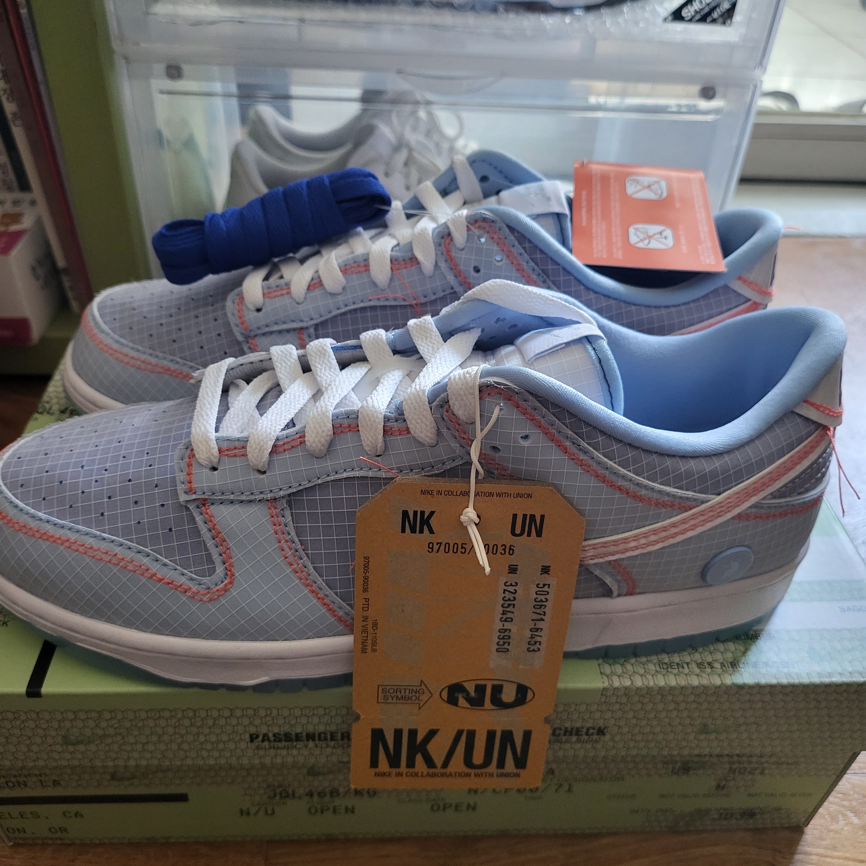 Nike x Union Dunk Low Passport Pack Argon 착용 스타일 - 3
