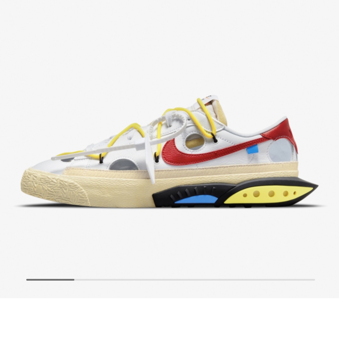 Nike x Off-White Blazer Low '77 White and University Red 착용 스타일 - 1