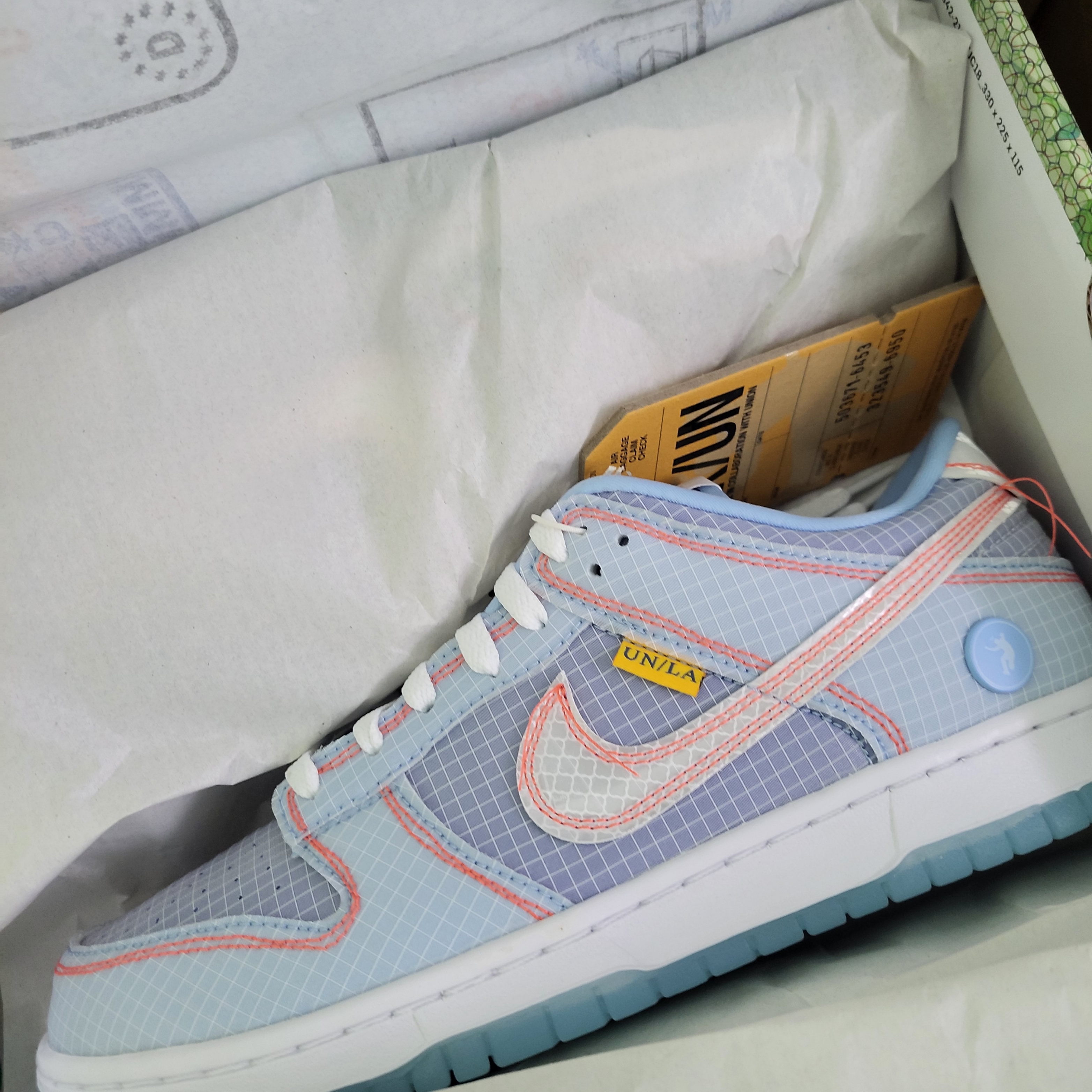 Nike x Union Dunk Low Passport Pack Argon 착용 스타일