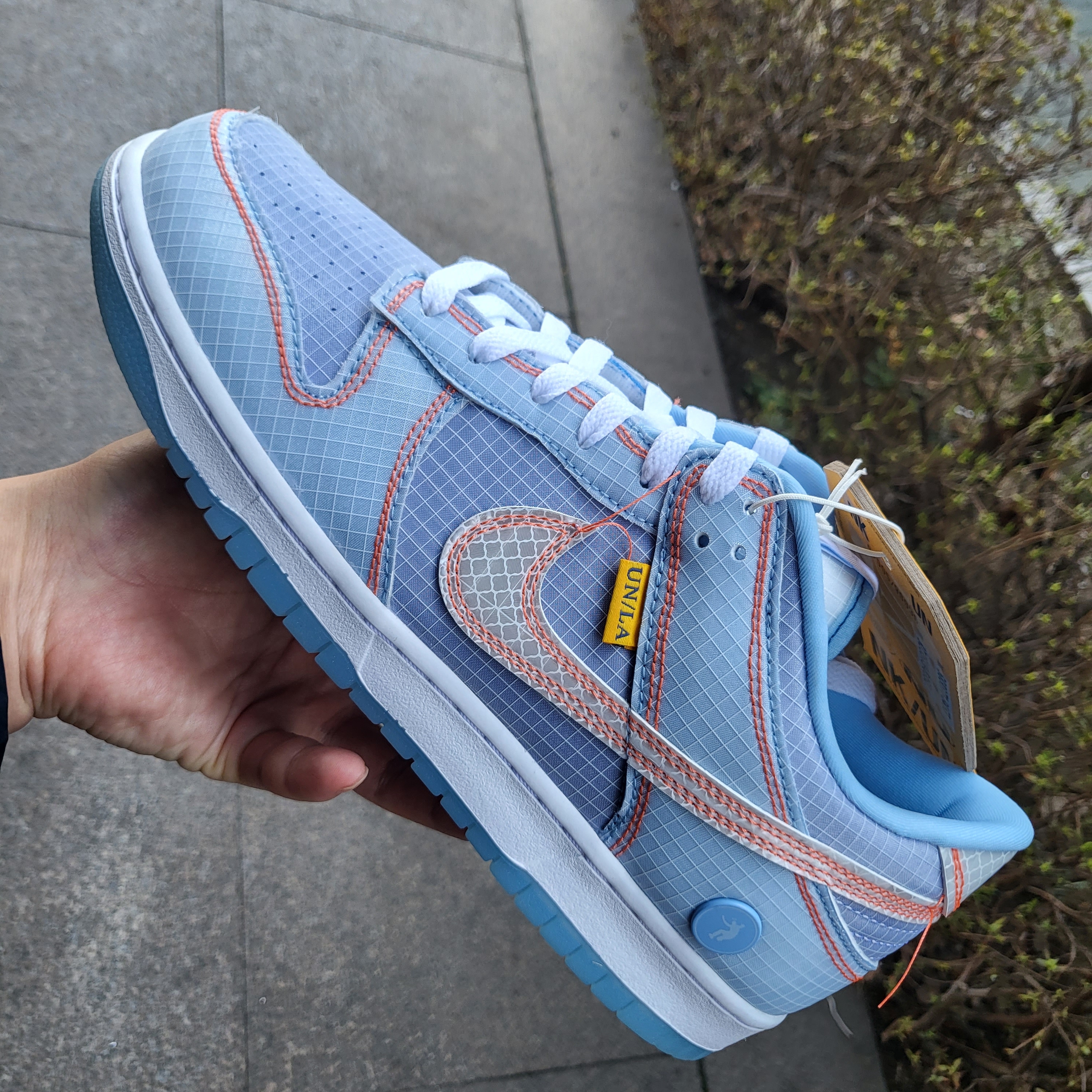 Nike x Union Dunk Low Passport Pack Argon 착용 스타일 - 1