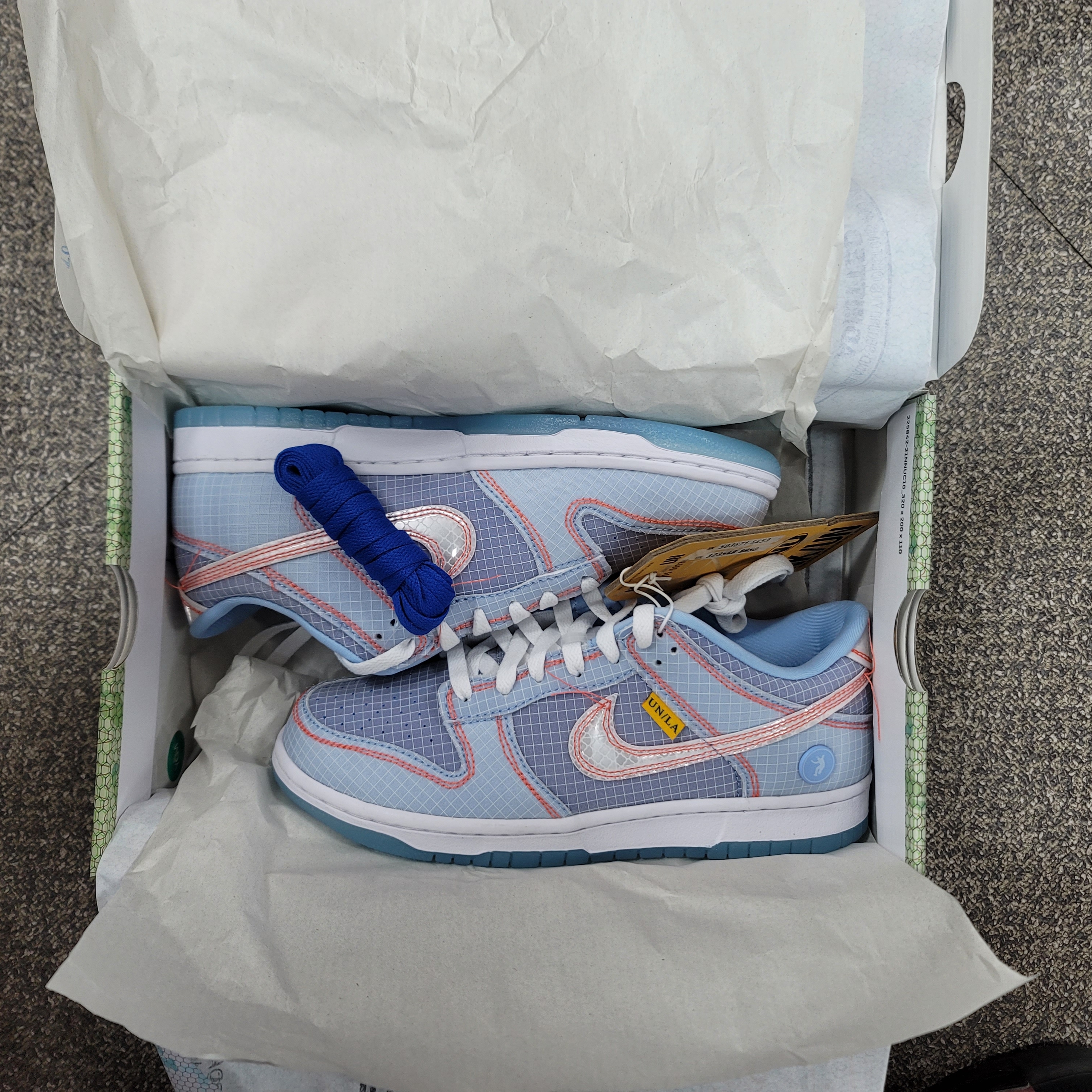 Nike x Union Dunk Low Passport Pack Argon 착용 스타일 - 2