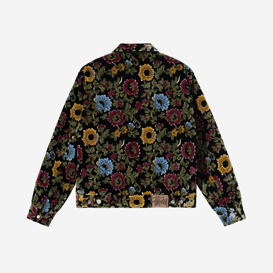 Stussy Floral Jacquard Garage Jacket Black 상세 이미지 2