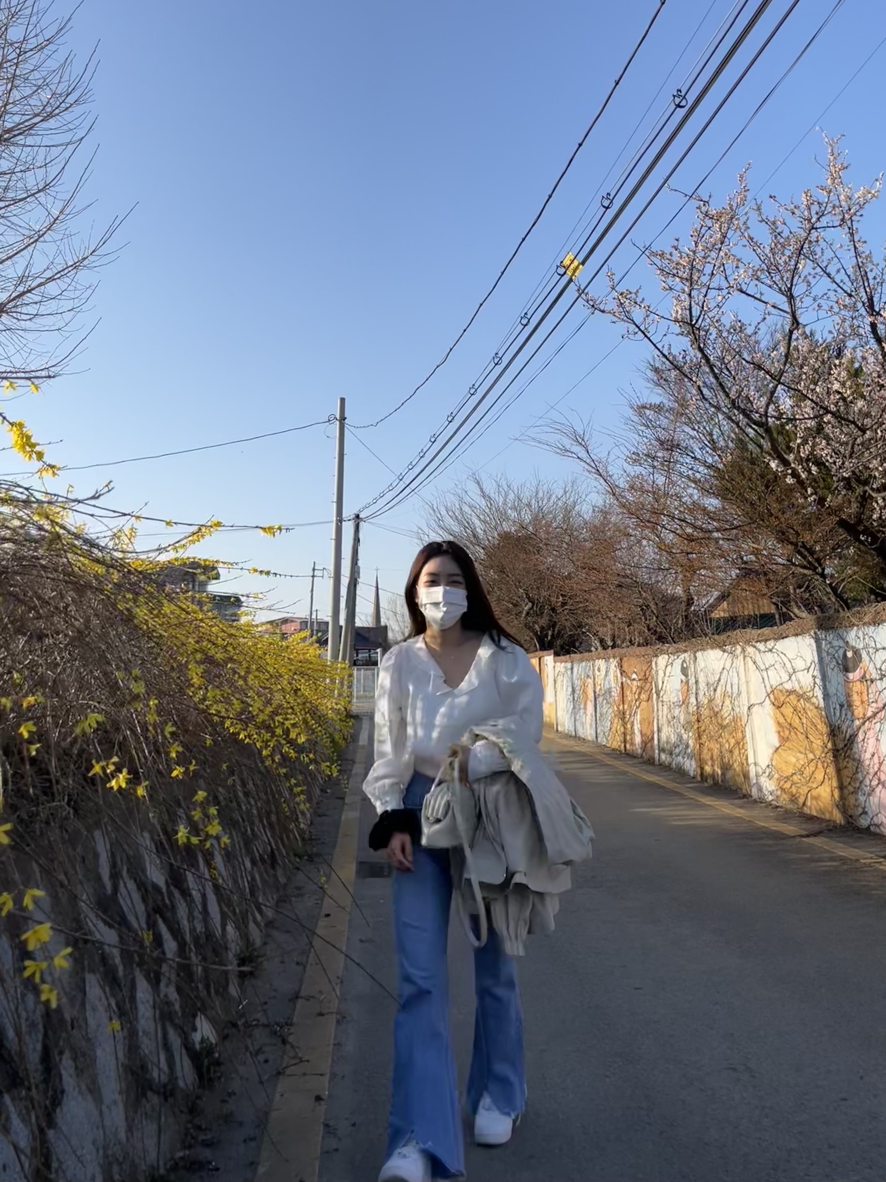 (W) Nike Air Force 1 '07 Low White, Nike Air Force 1 '07 Low White 착용 스타일