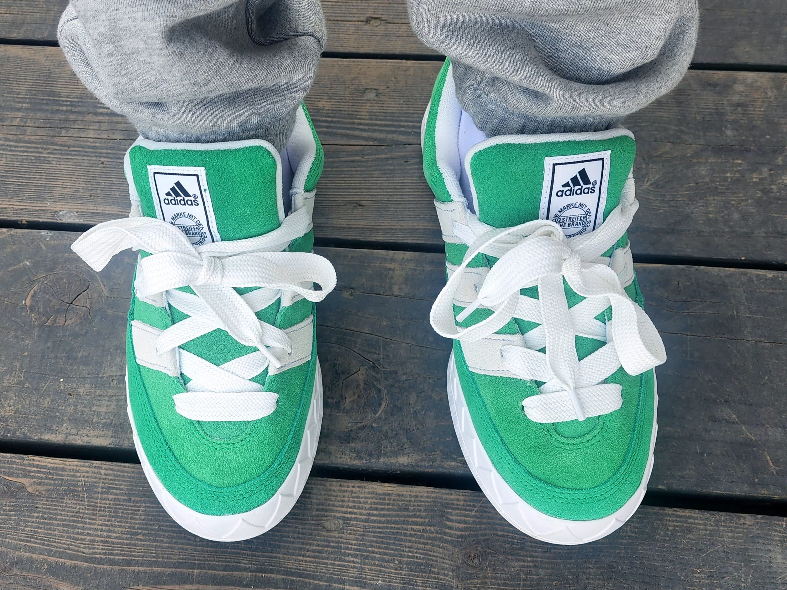 Adidas Adimatic Green 착용 스타일 - 1