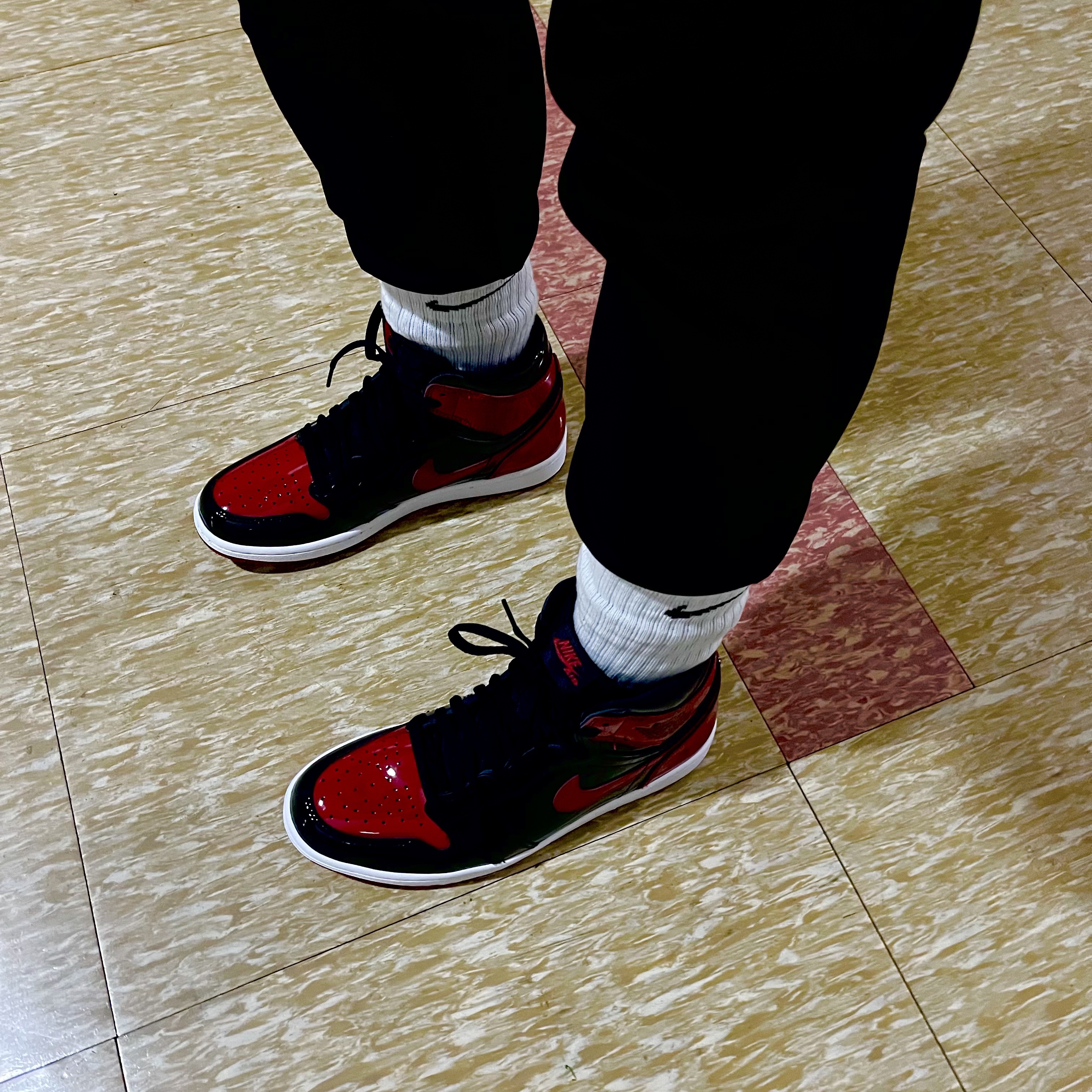 Jordan 1 Retro High OG Patent Bred 착용 스타일